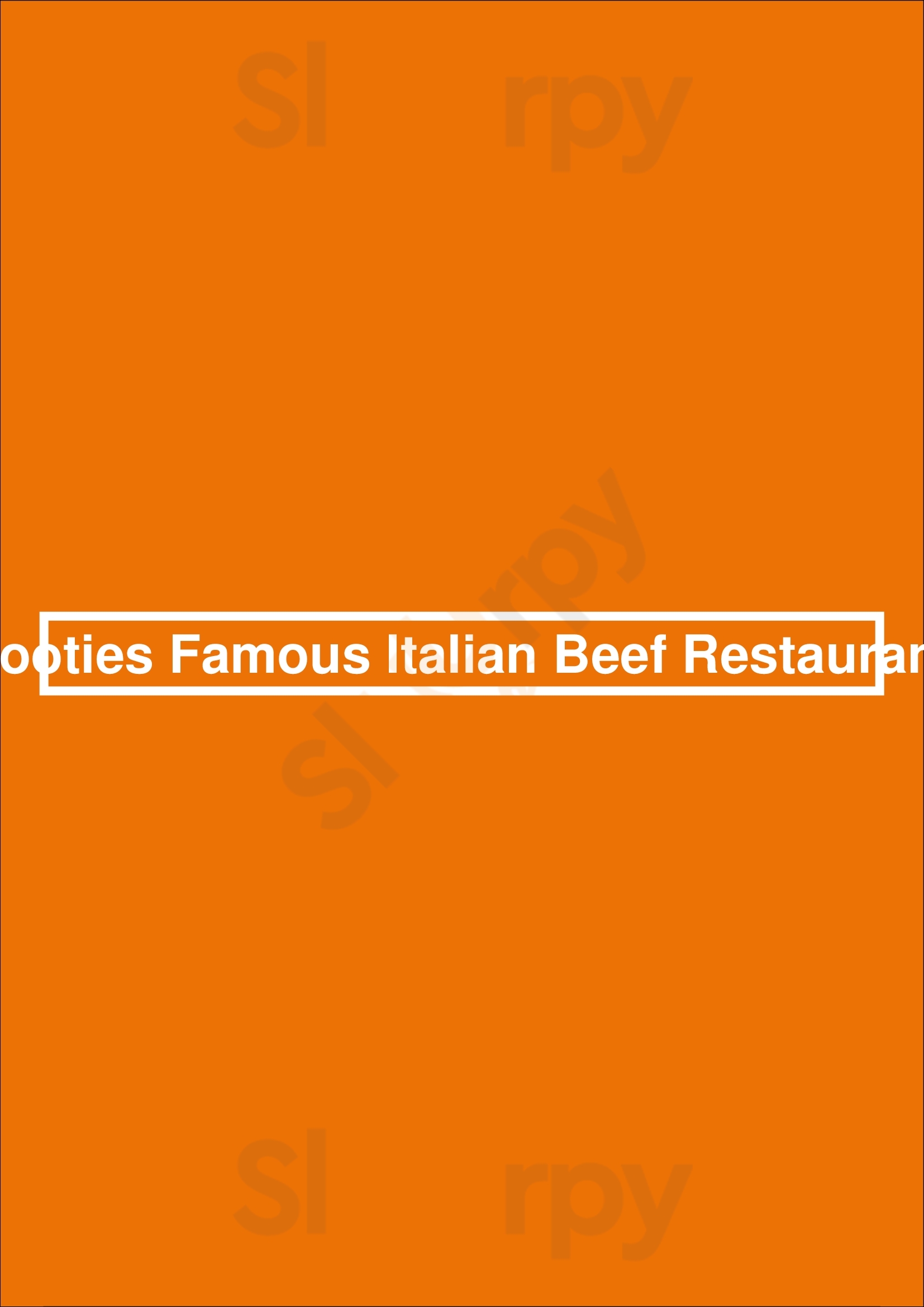 Tooties Famous Italian Beef Restaurant Pittsburgh Menu - 1