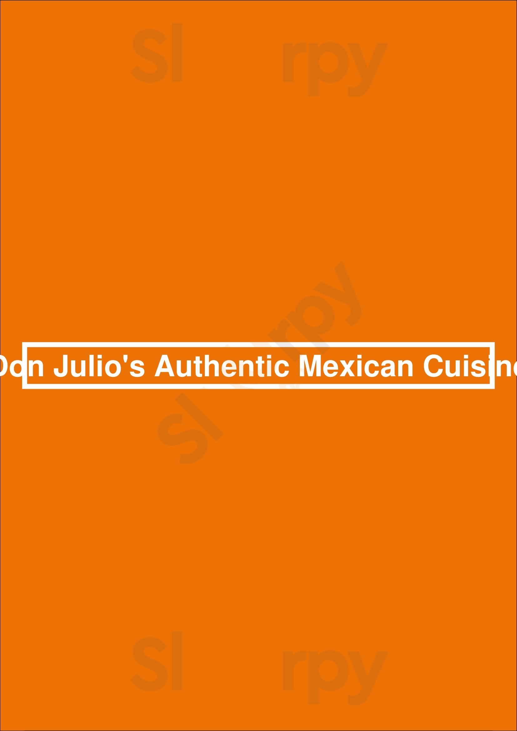 Don Julio's Authentic Mexican Cuisine Tampa Menu - 1