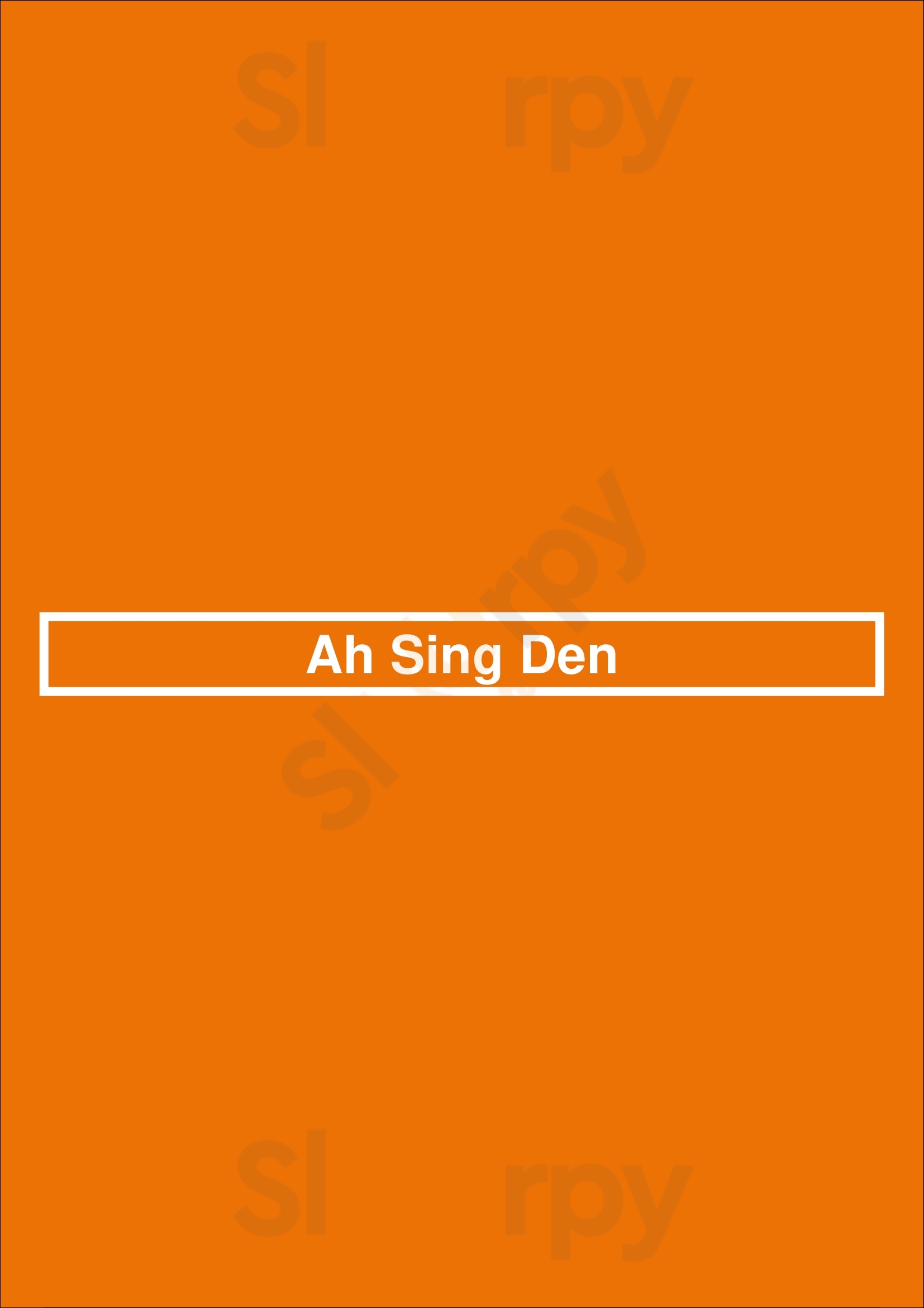 Main Menu - Ah Sing Den