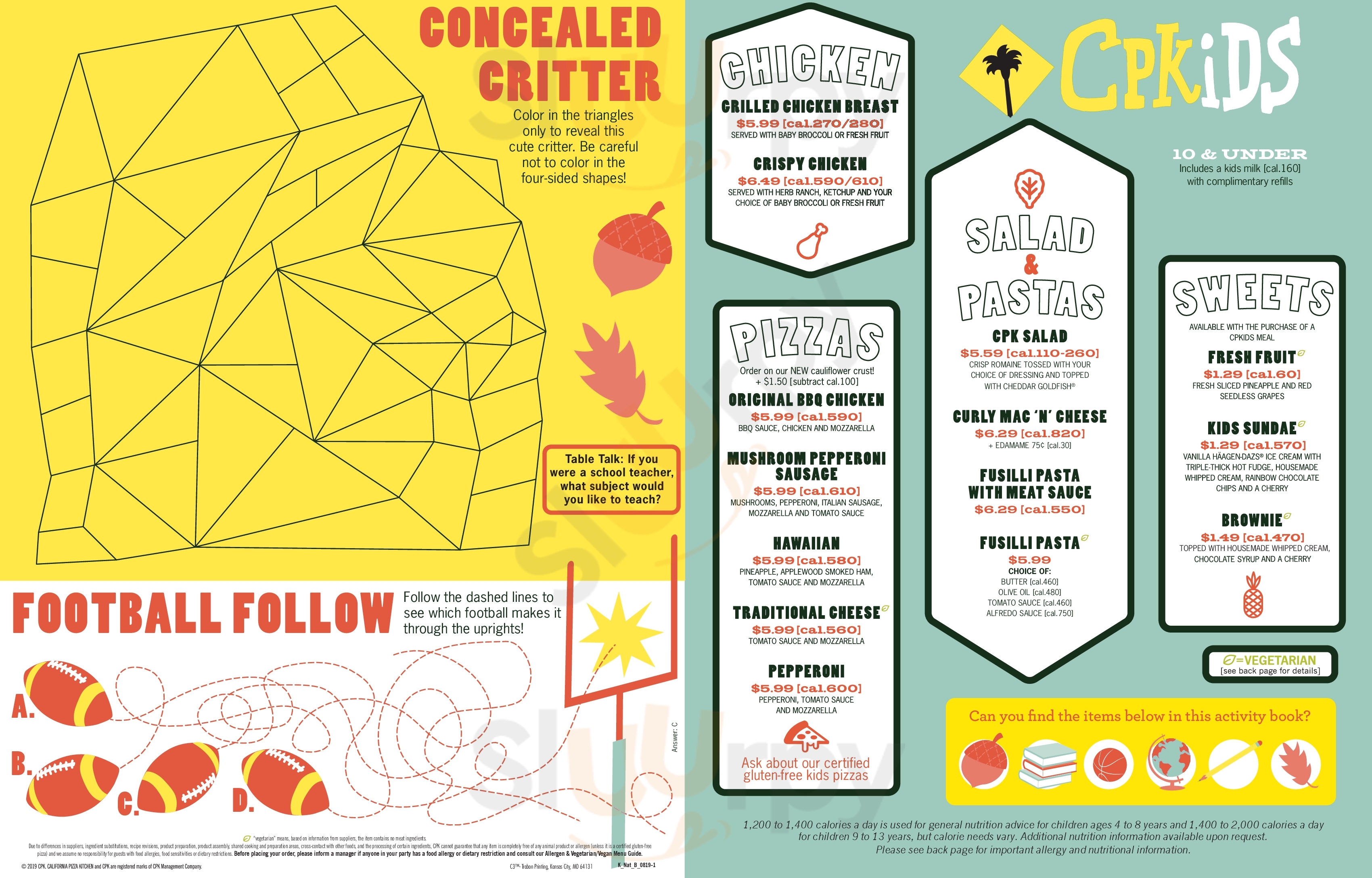 Main Menu - California Pizza Kitchen St. Louis