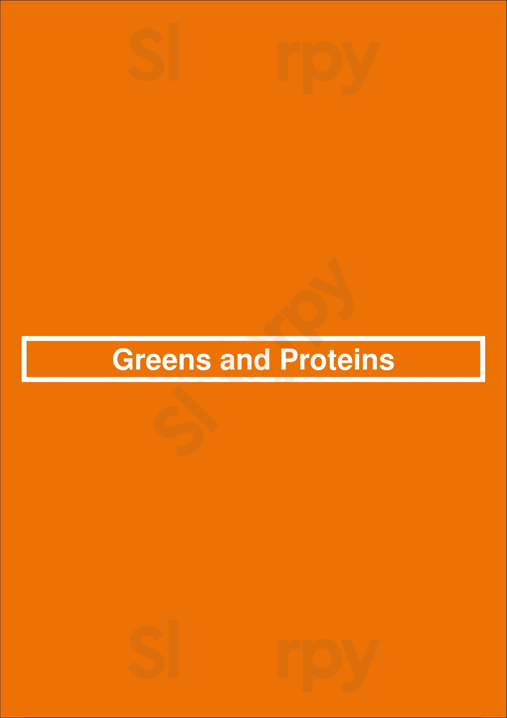 Main Menu - Greens And Proteins