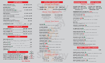 Fire Bowl Cafe menu