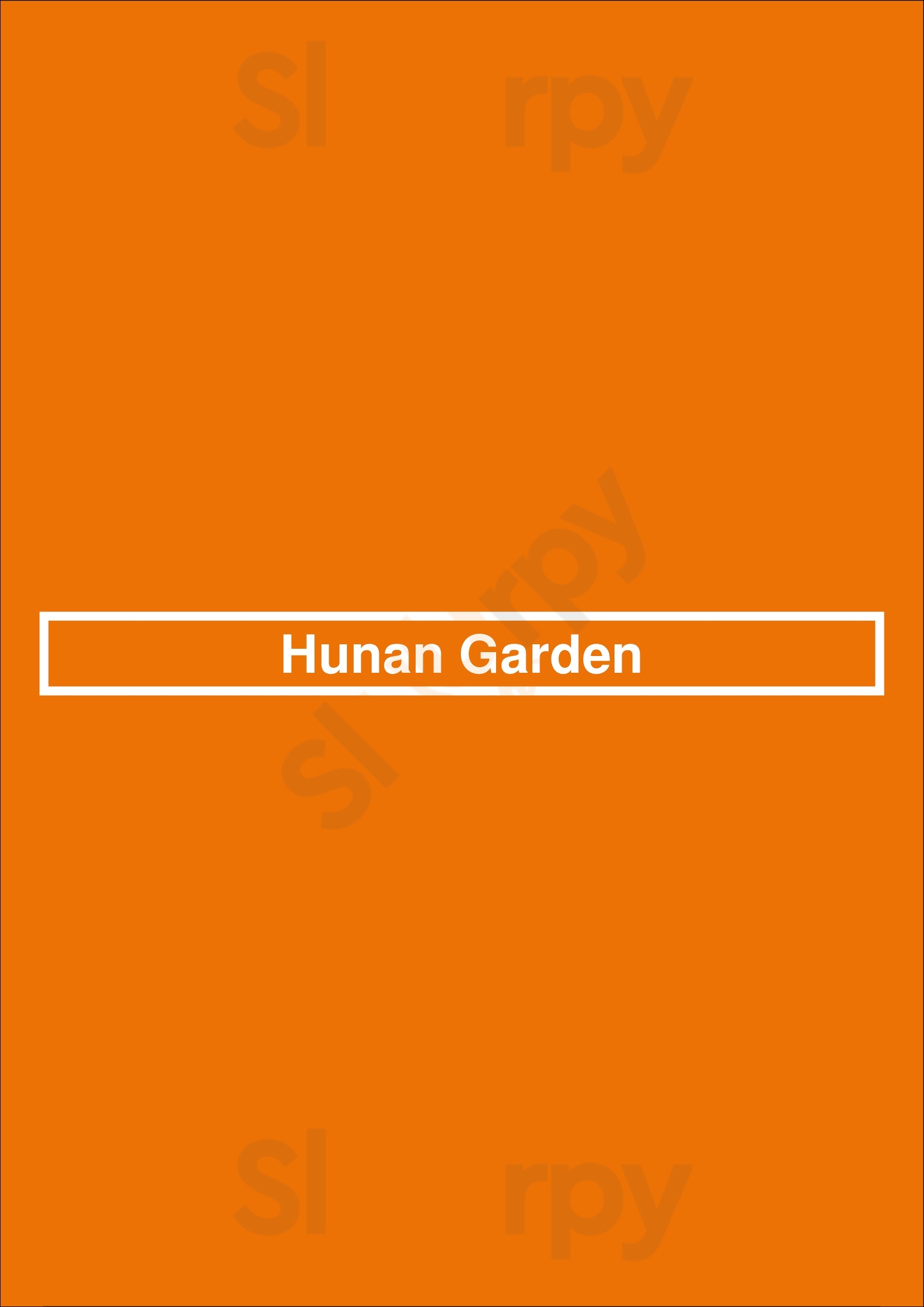 Hunan Garden Salt Lake City Menu - 1