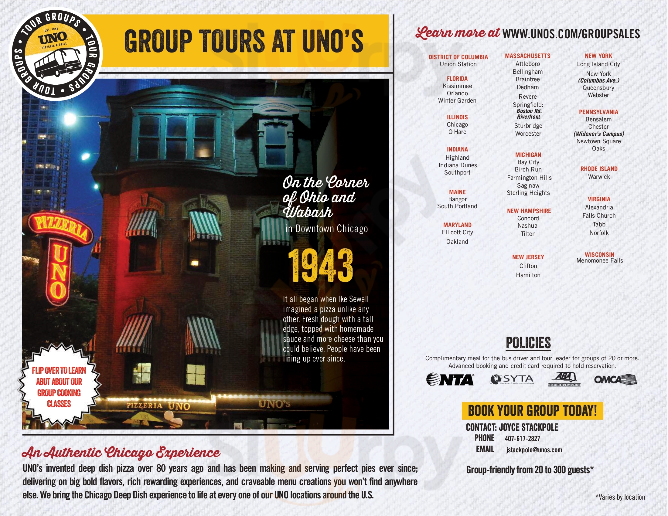 Uno Chicago Grill Chicago Menu - 1