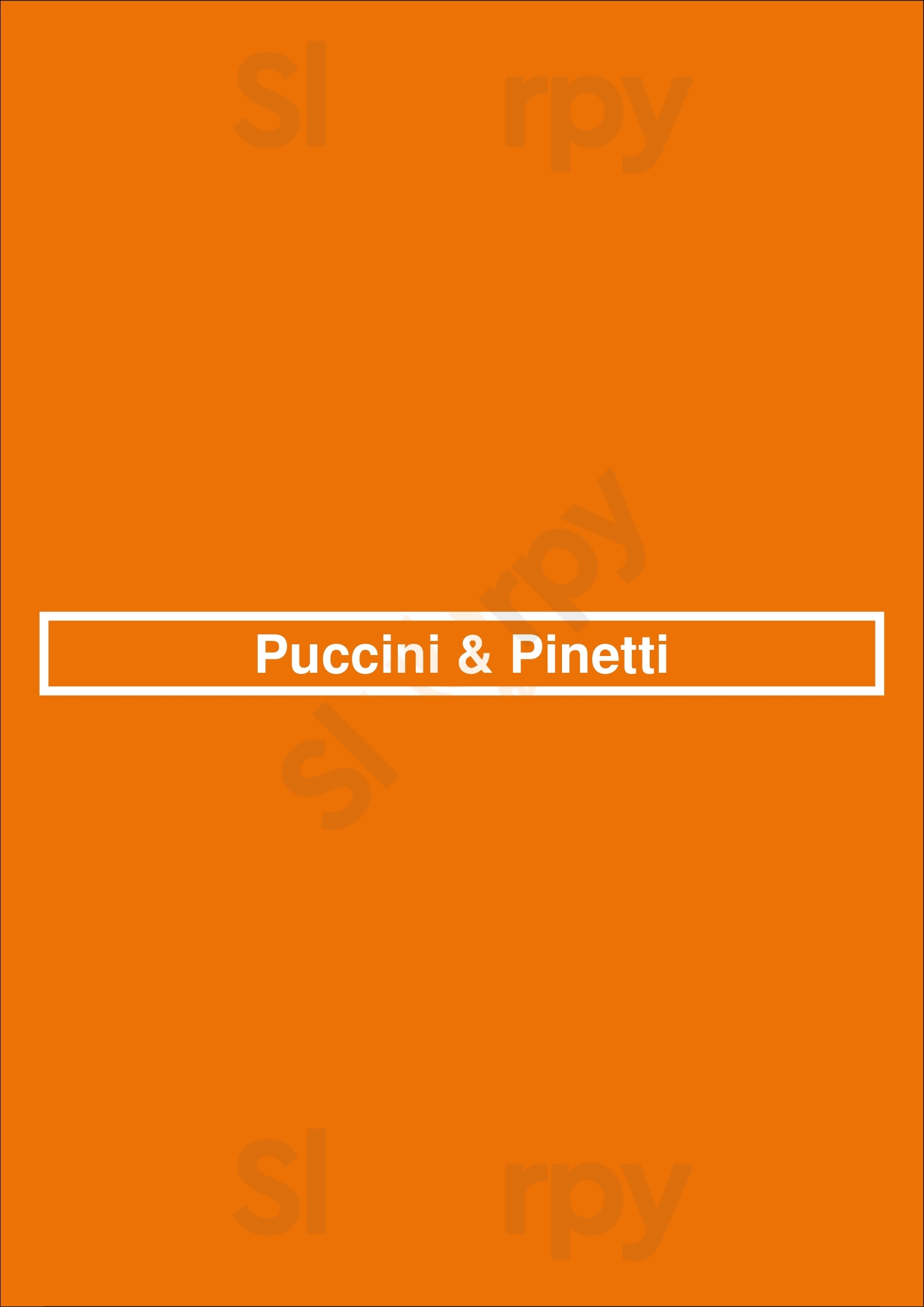 Puccini & Pinetti San Francisco Menu - 1