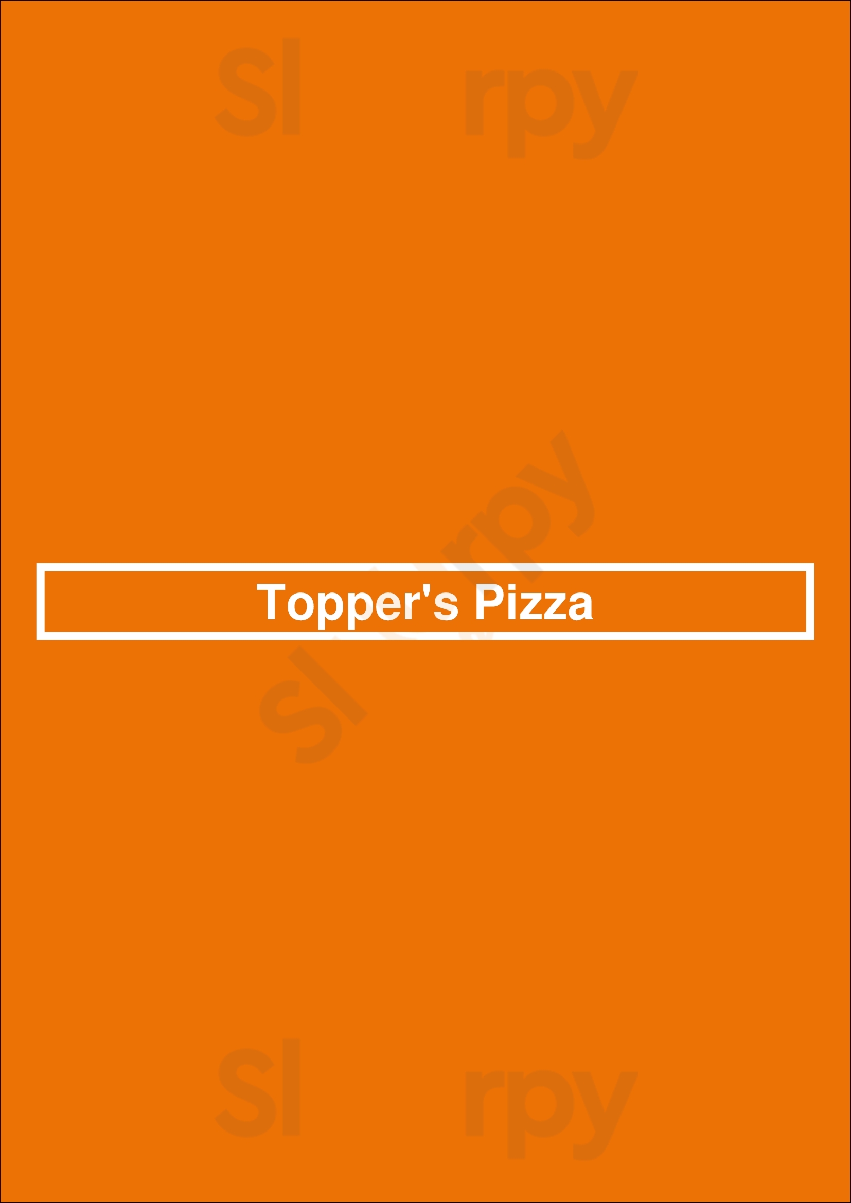 Topper's Pizza Milwaukee Menu - 1