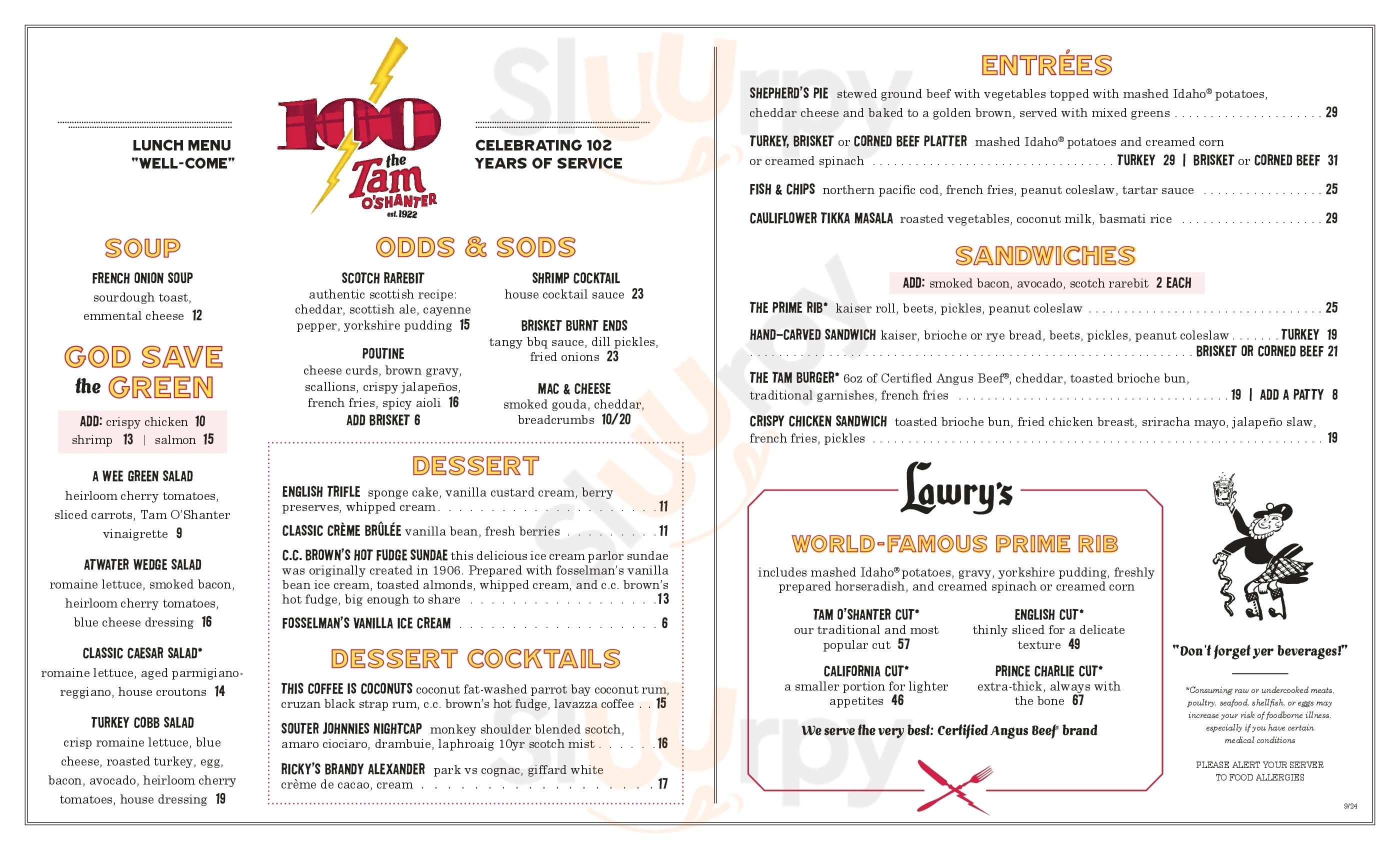 Lawry's Carvery Los Angeles Menu - 1