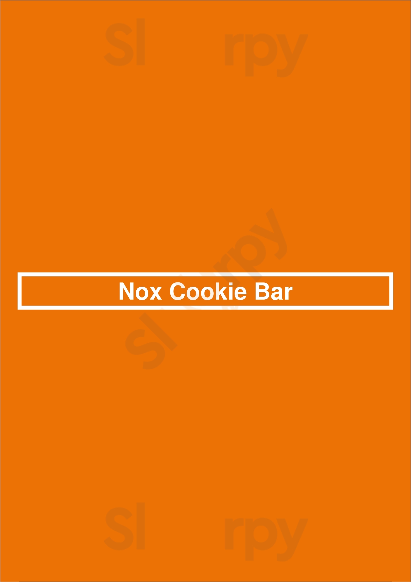 Main Menu - Nox Cookie Bar