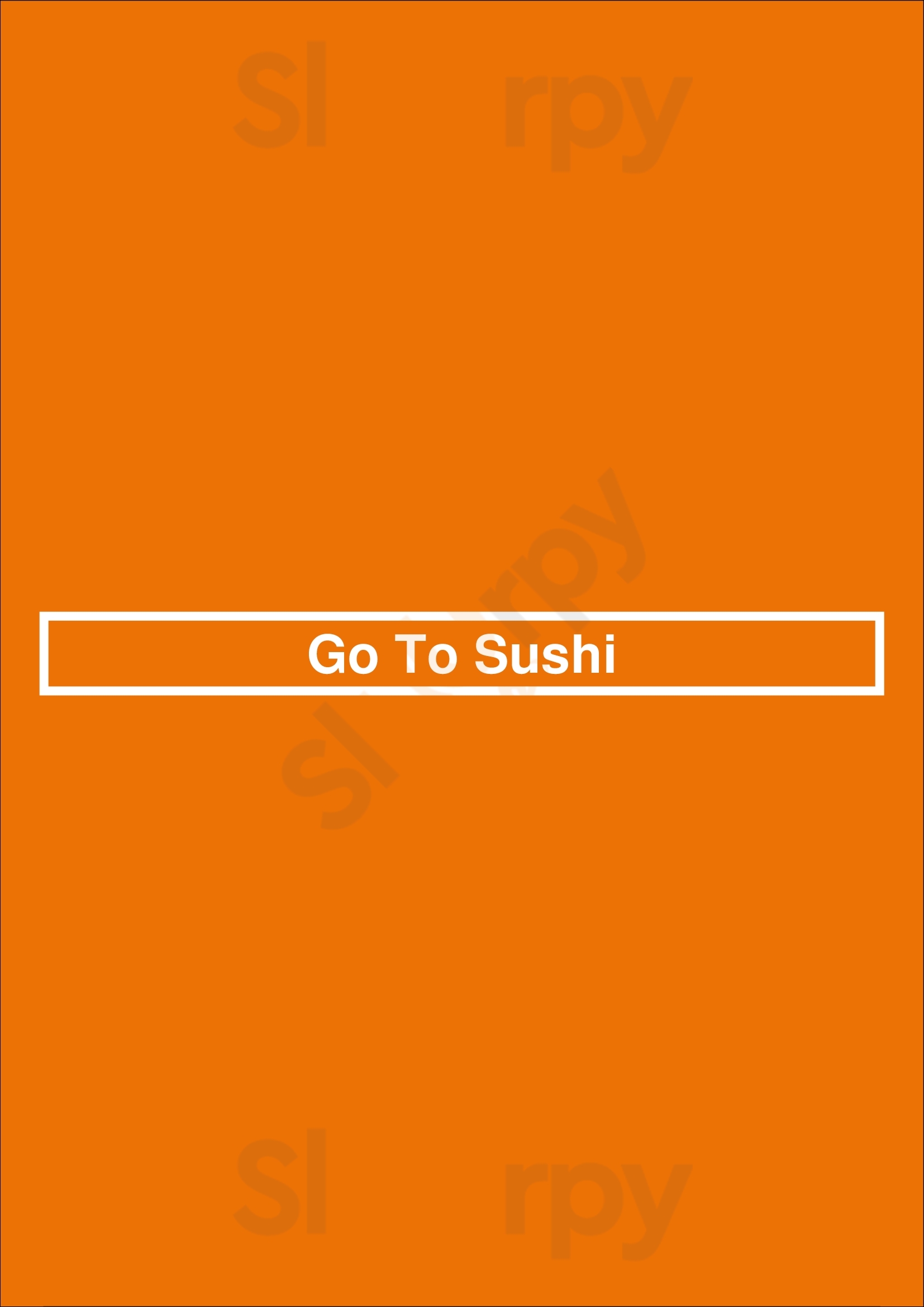 Main Menu - Go To Sushi