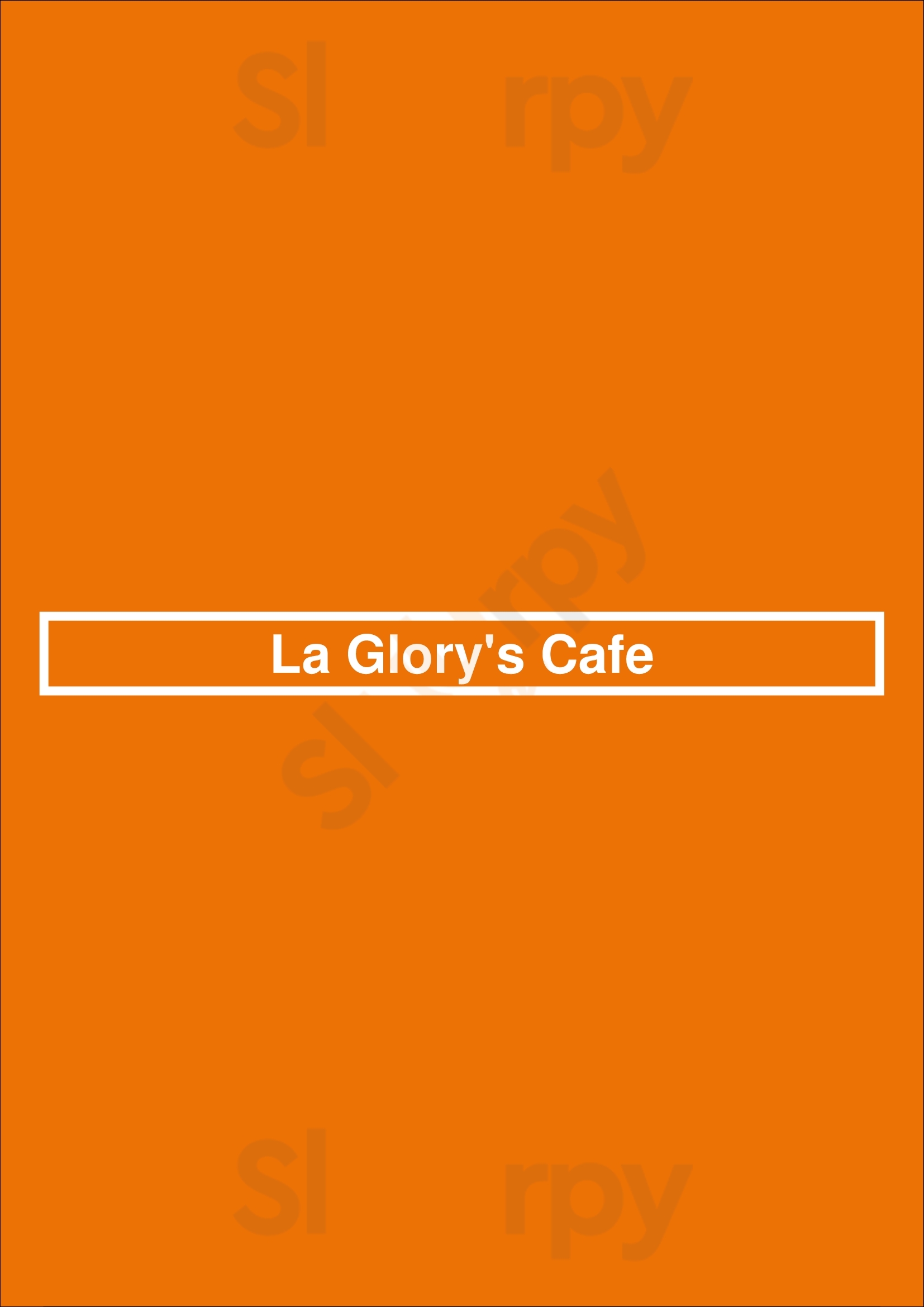 Main Menu - La Glory's Cafe