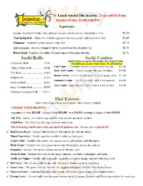 Jasmine Sushi And Thai Cuisine