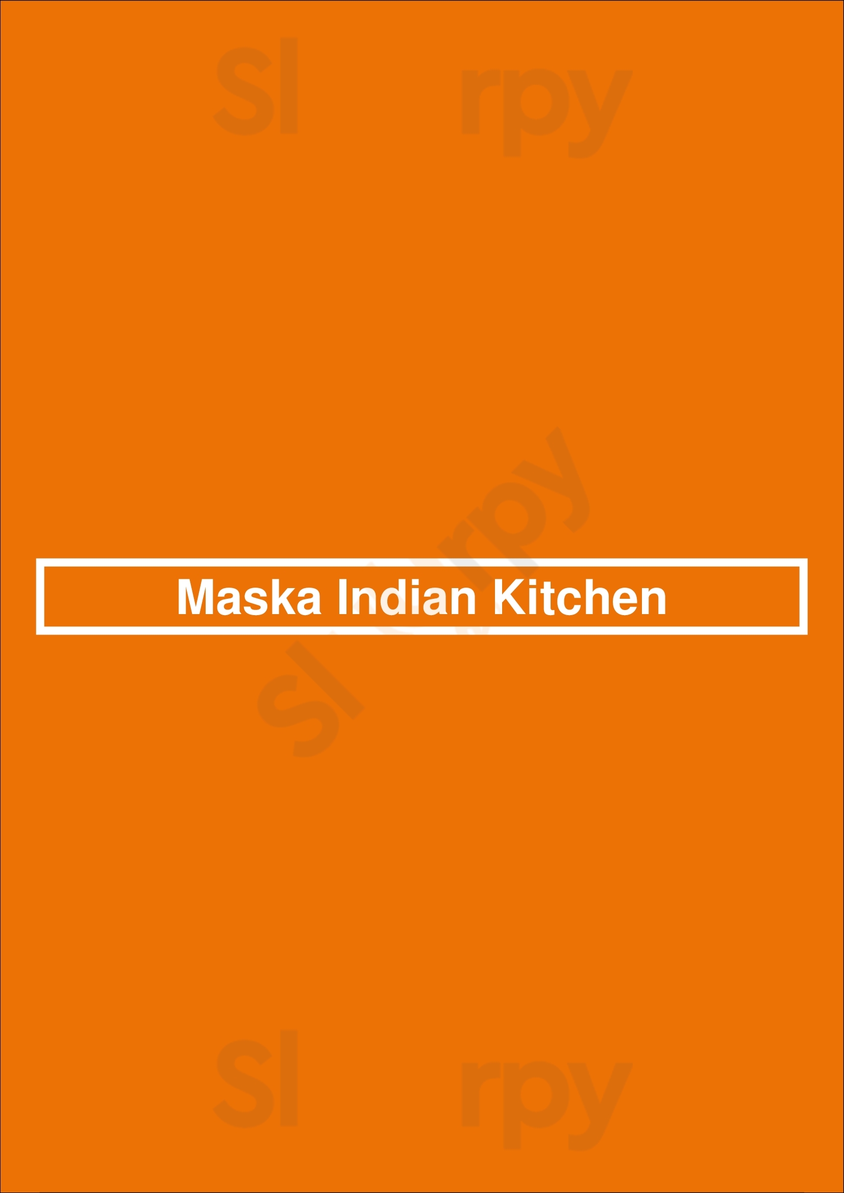 Main Menu - Maska Indian Kitchen