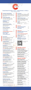 Charlie's Sports Bar menu