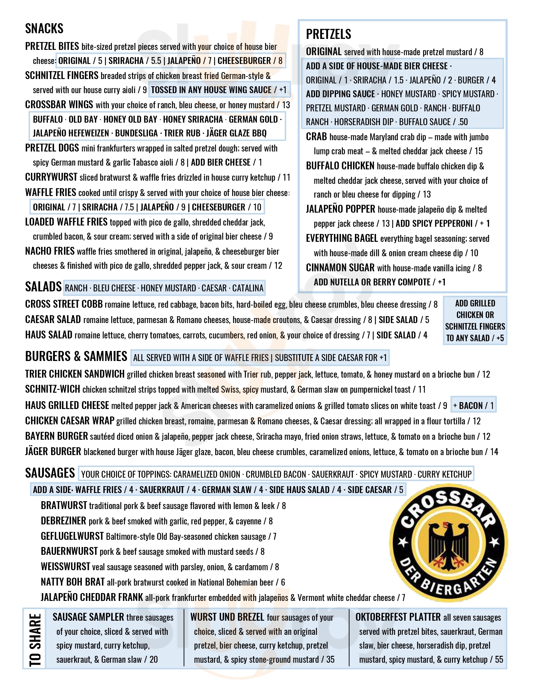 Main Menu - Crossbar