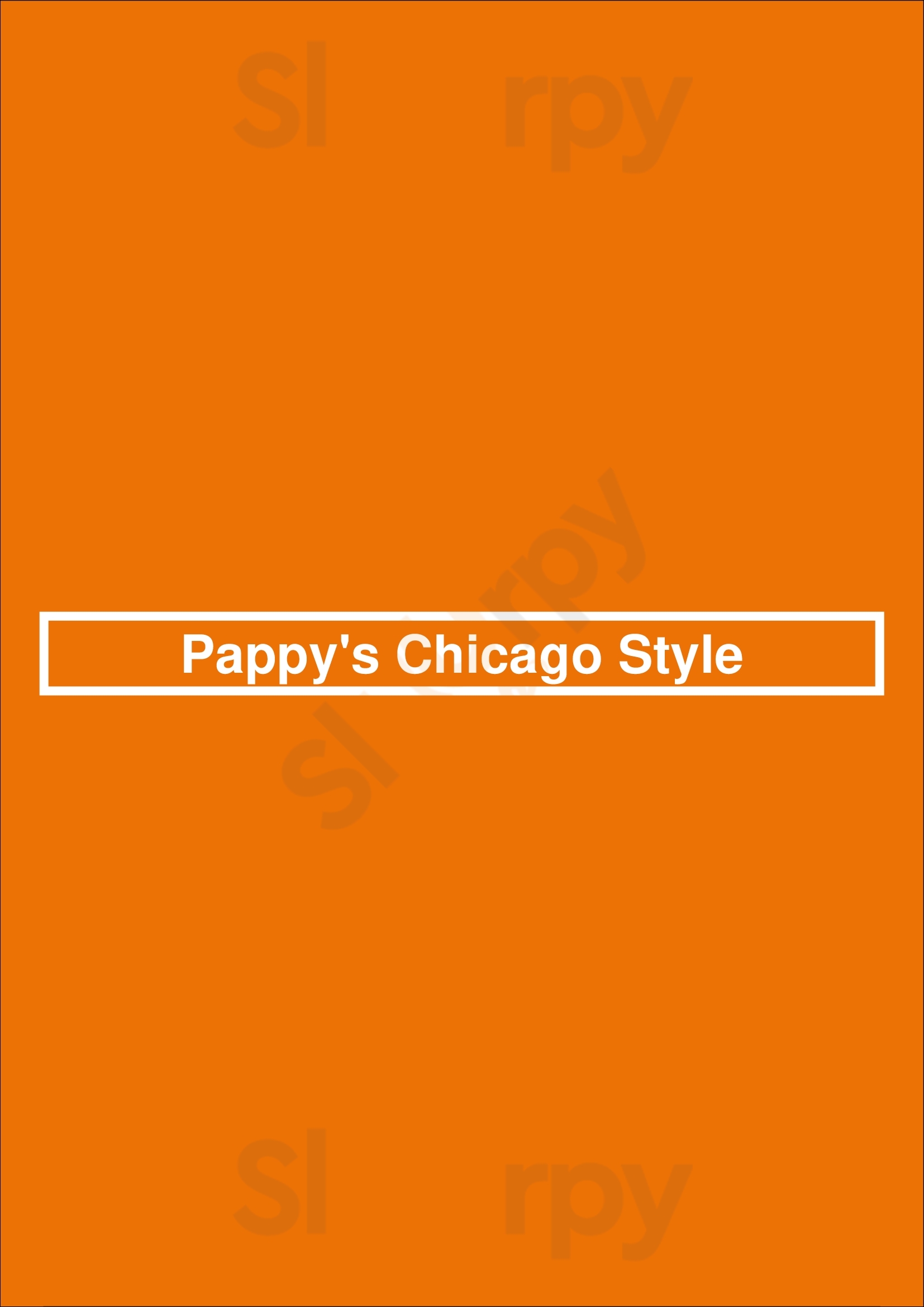 Pappy's Chicago Style Minneapolis Menu - 1