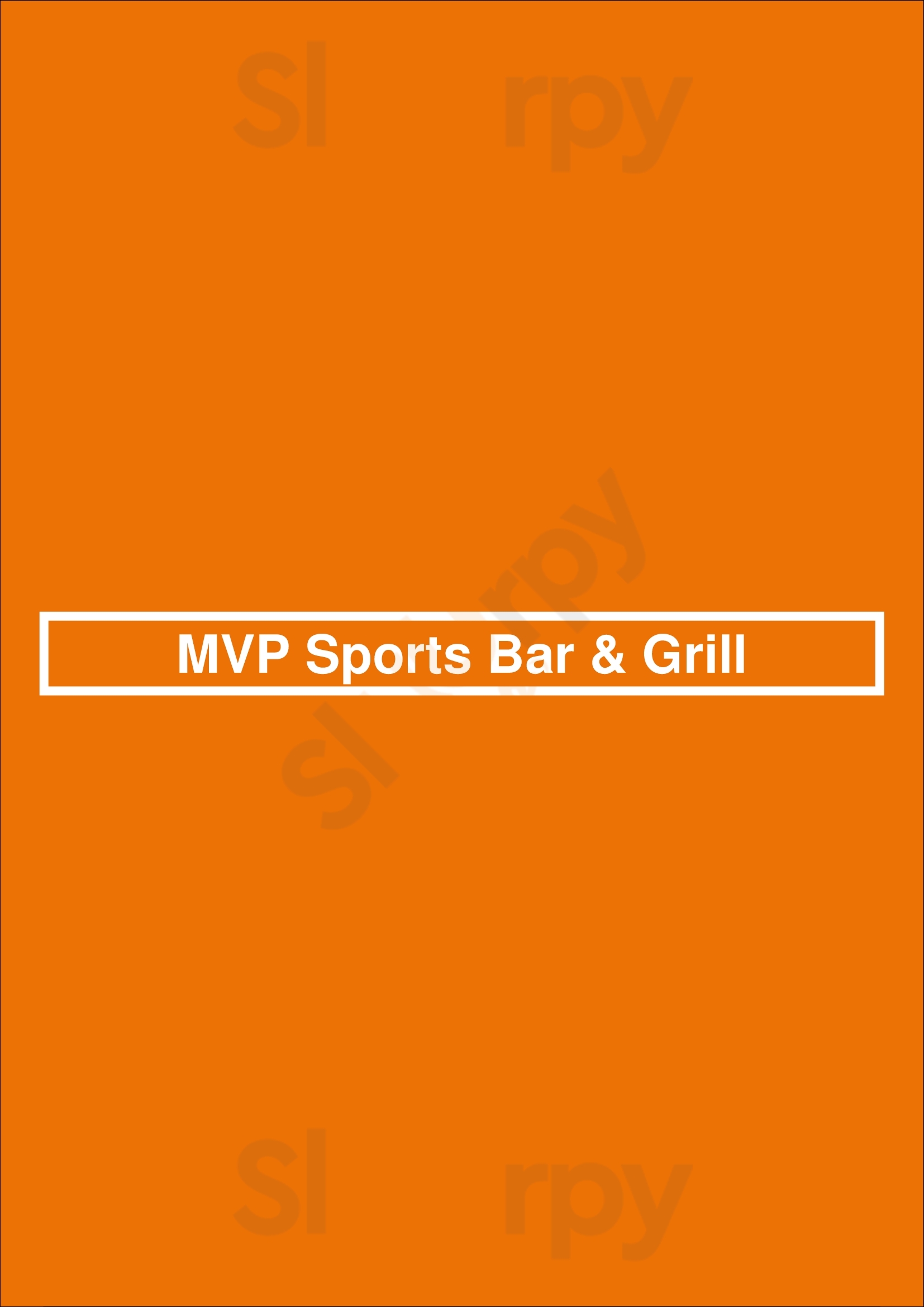 Mvp Sports Bar & Grill Cincinnati Menu - 1