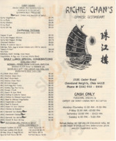 Richie Chan's Chinese Restaurant, Cleveland