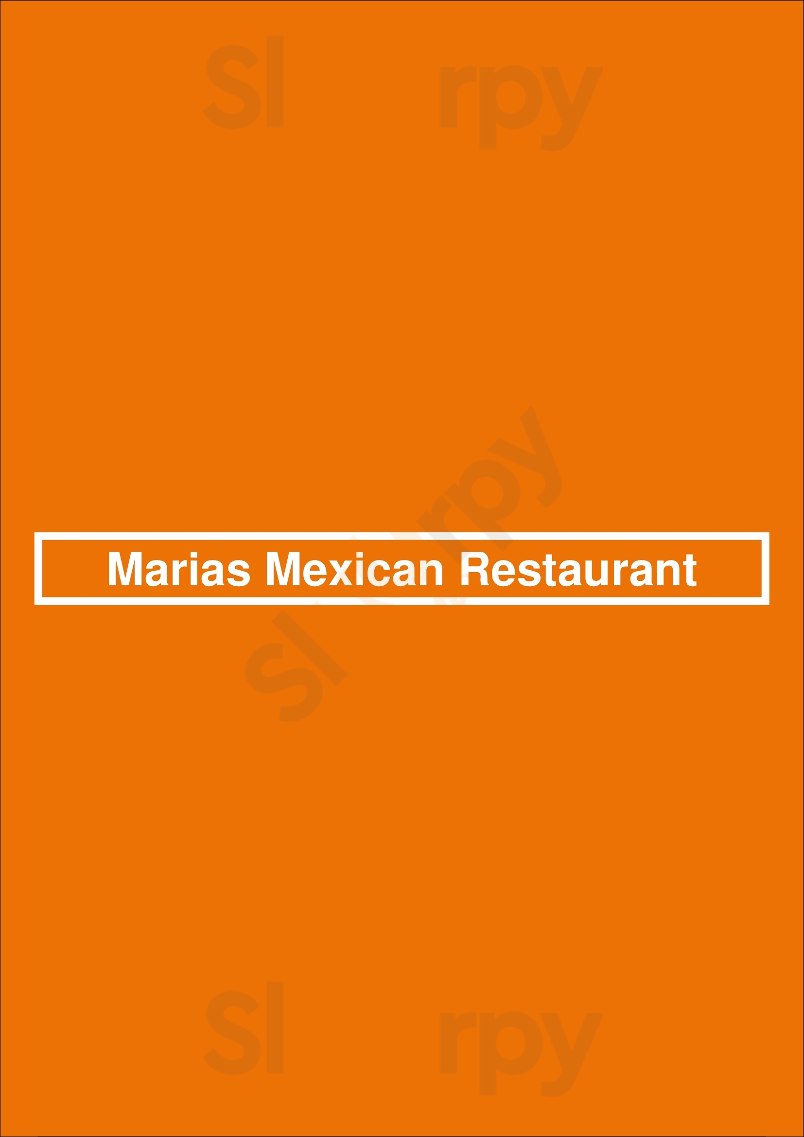 Maria's Mexican Restaurant Charlotte Menu - 1