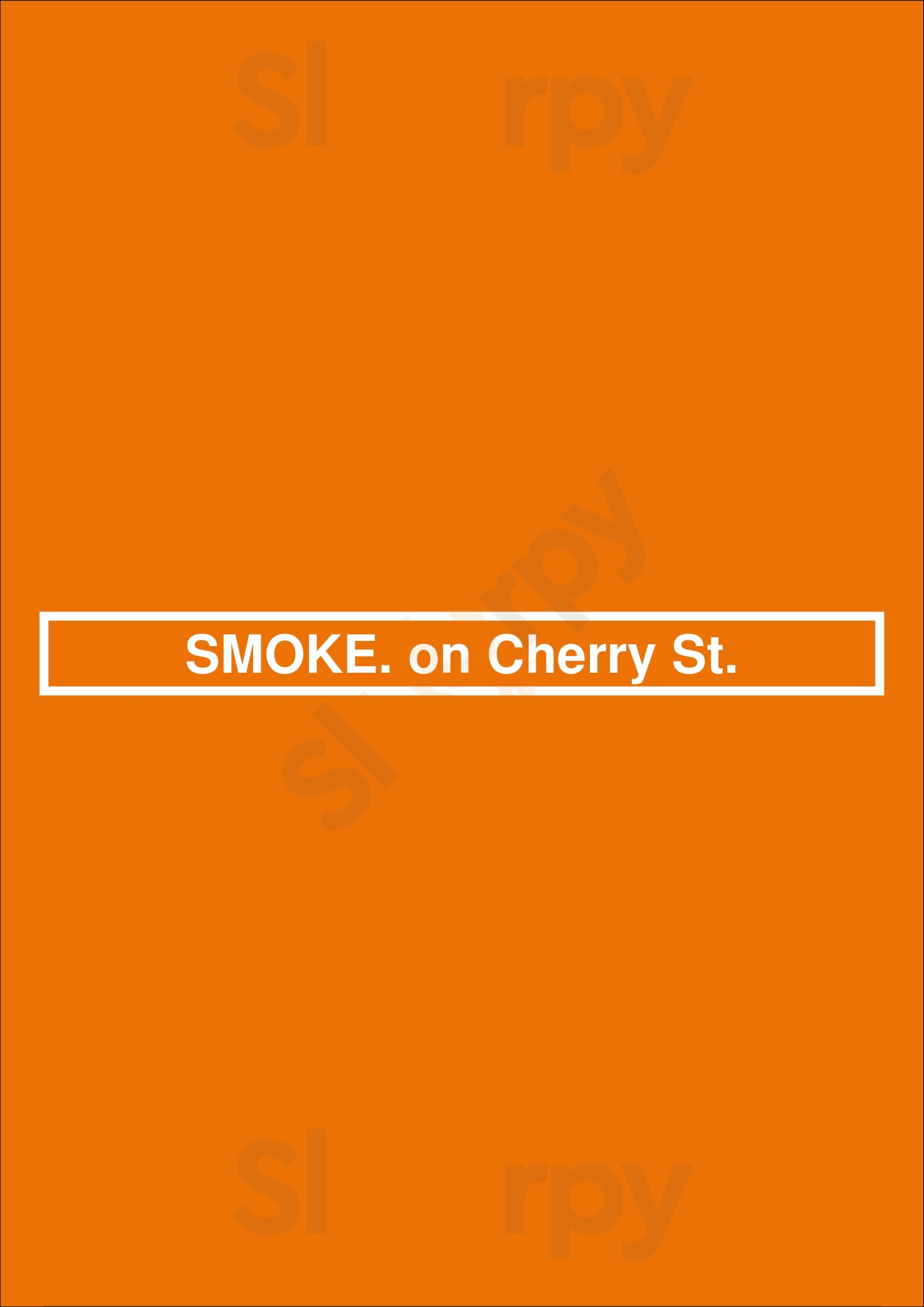 Smoke. On Cherry St. Tulsa Menu - 1