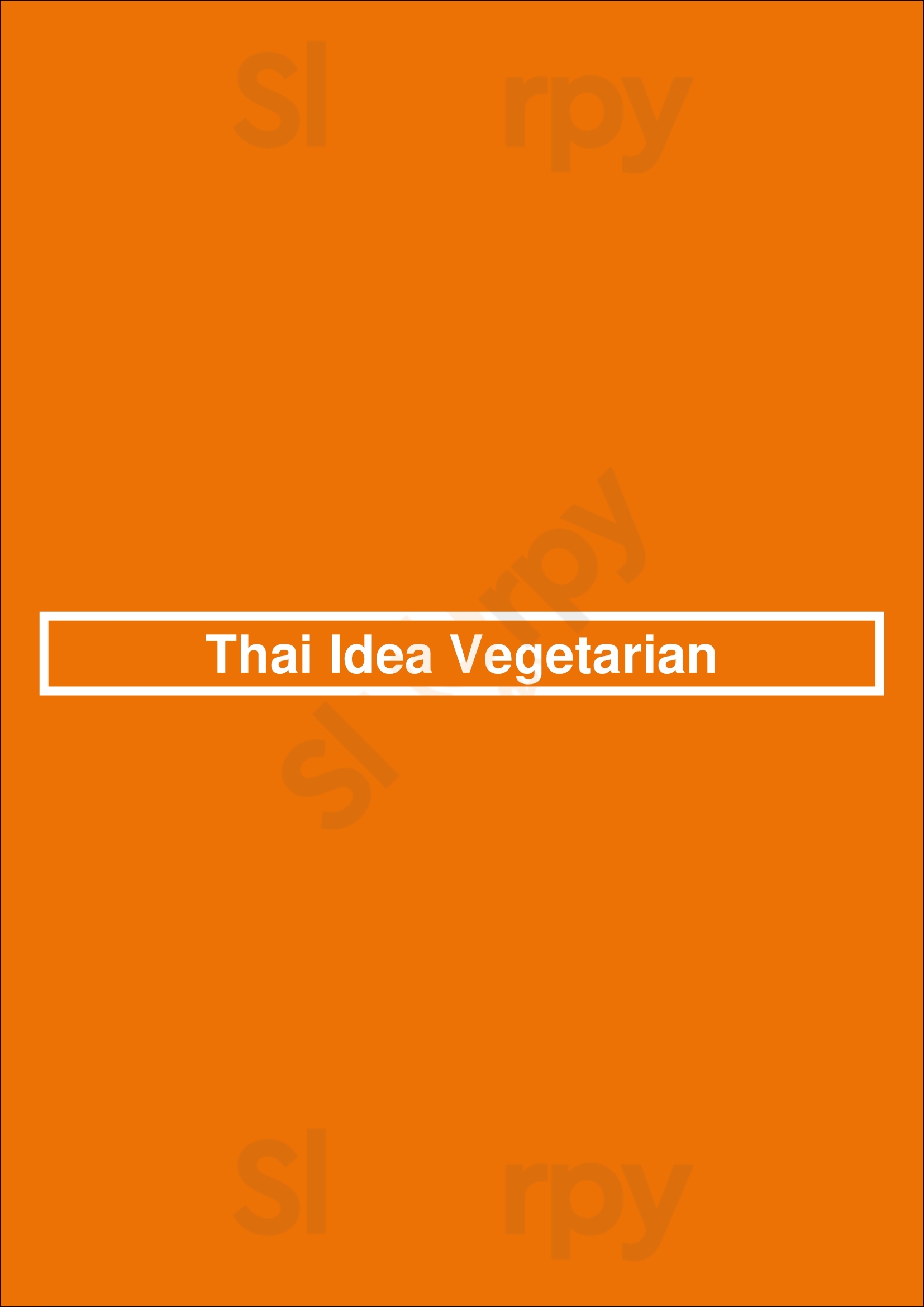 Thai Idea Vegetarian San Francisco Menu - 1