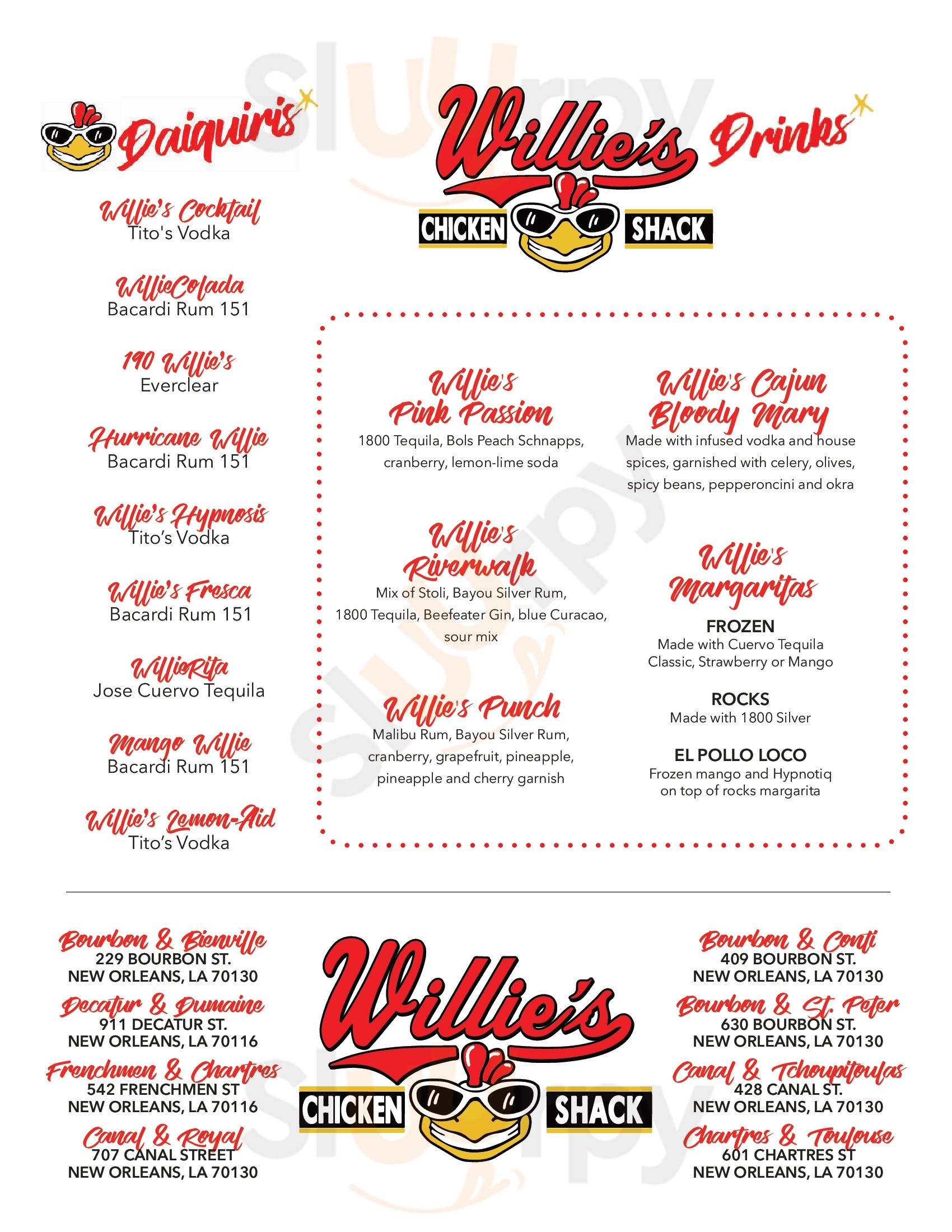Willie's Chicken Shack New Orleans Menu - 1