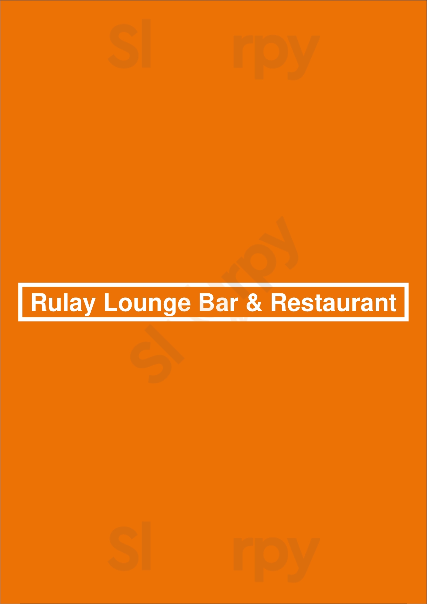 Main Menu - Rulay Lounge Bar & Restaurant