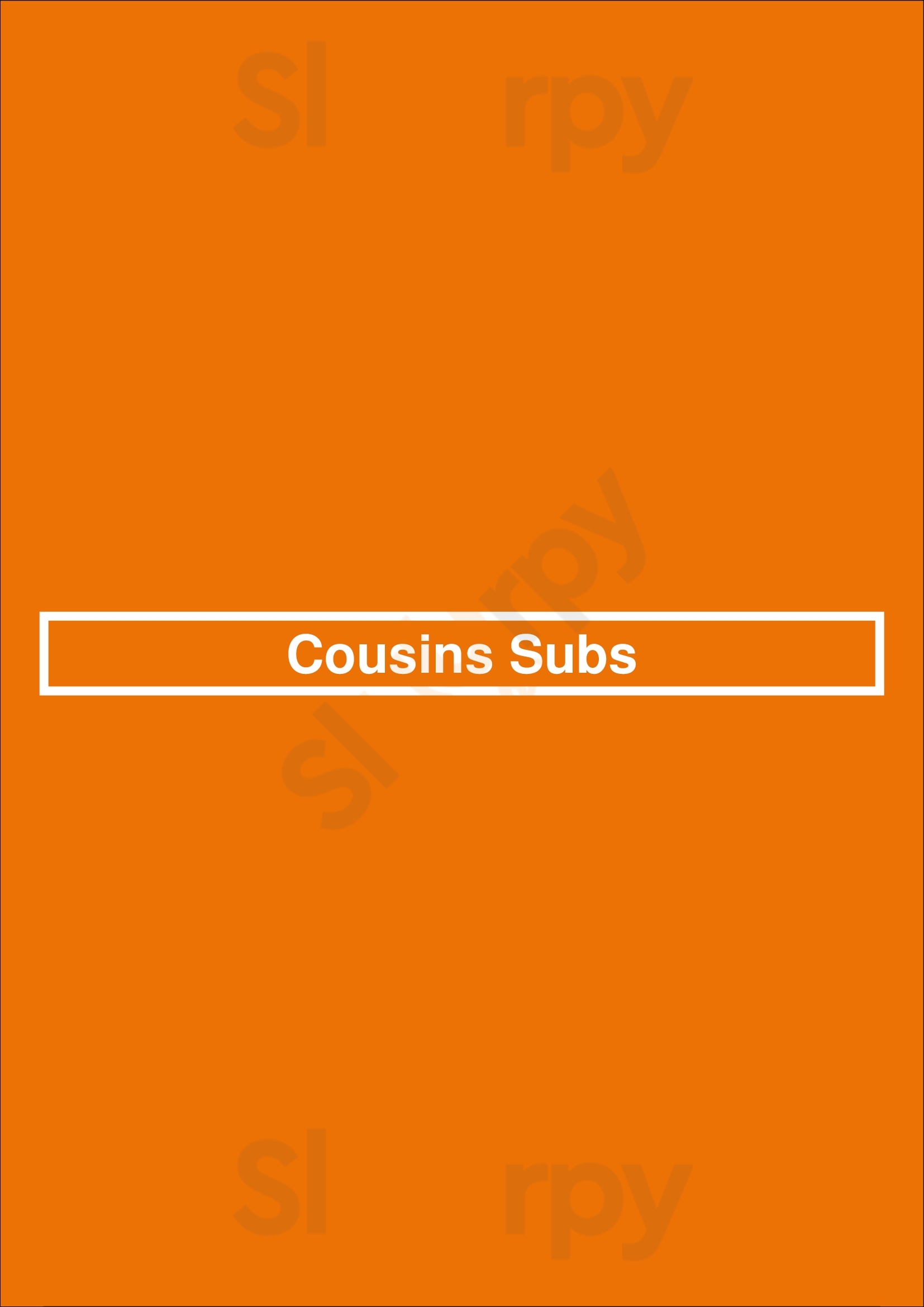 Cousins Subs Milwaukee Menu - 1