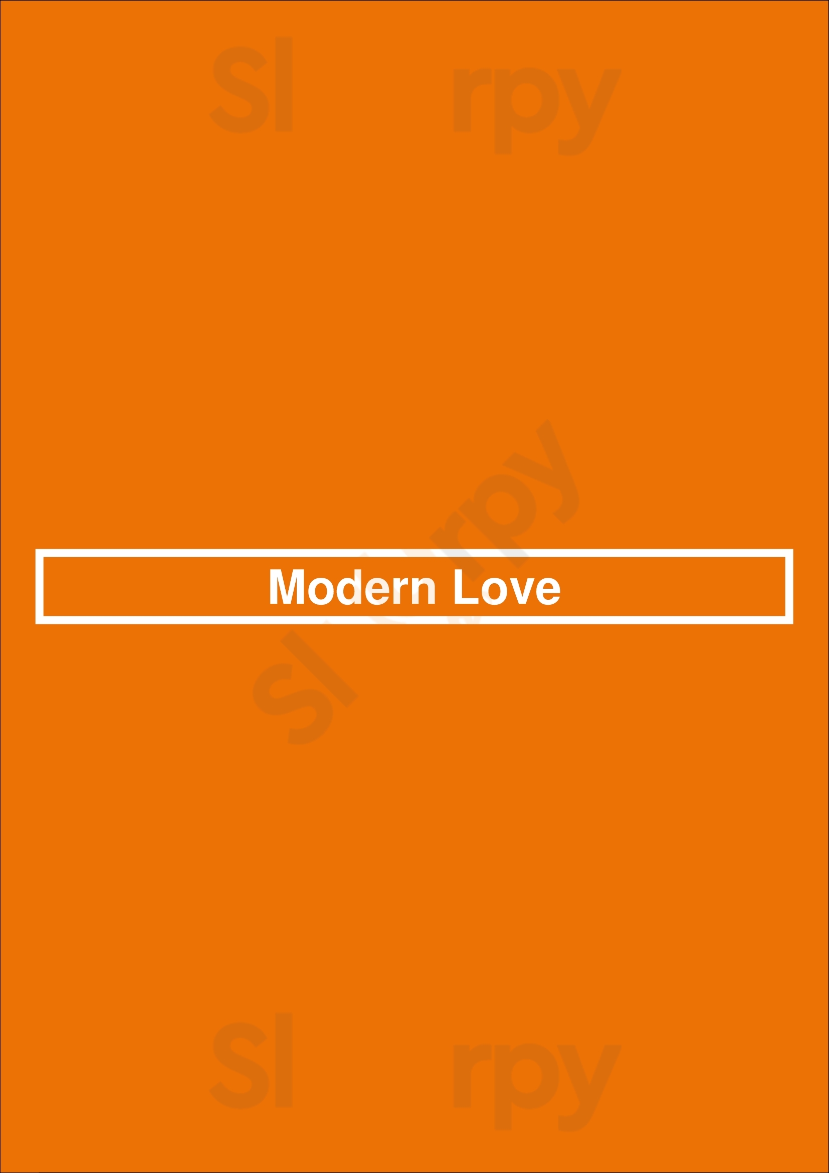 Modern Love Omaha Menu - 1