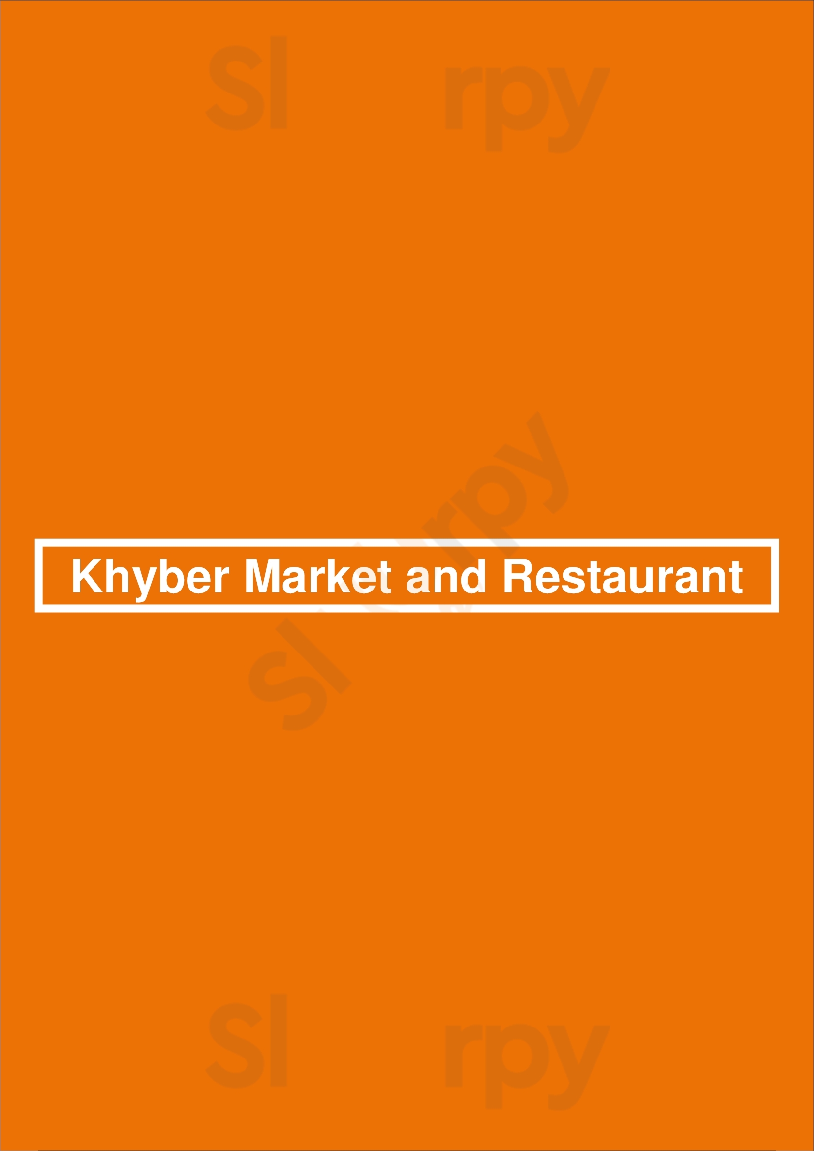 Khyber Market And Restaurant Columbus Menu - 1