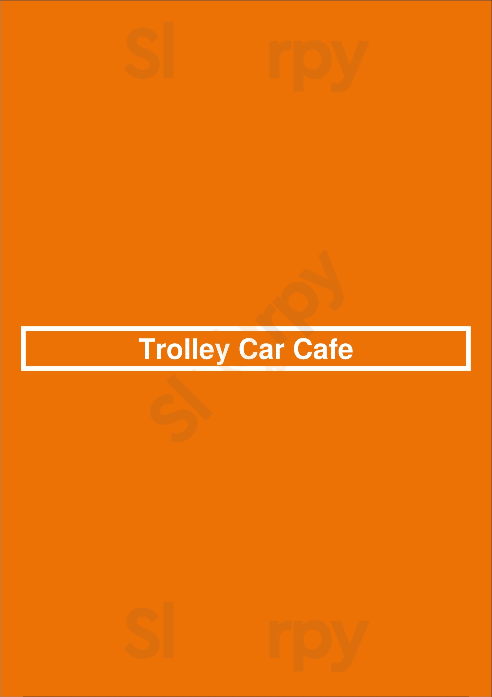 Trolley Car Cafe Philadelphia Menu - 1