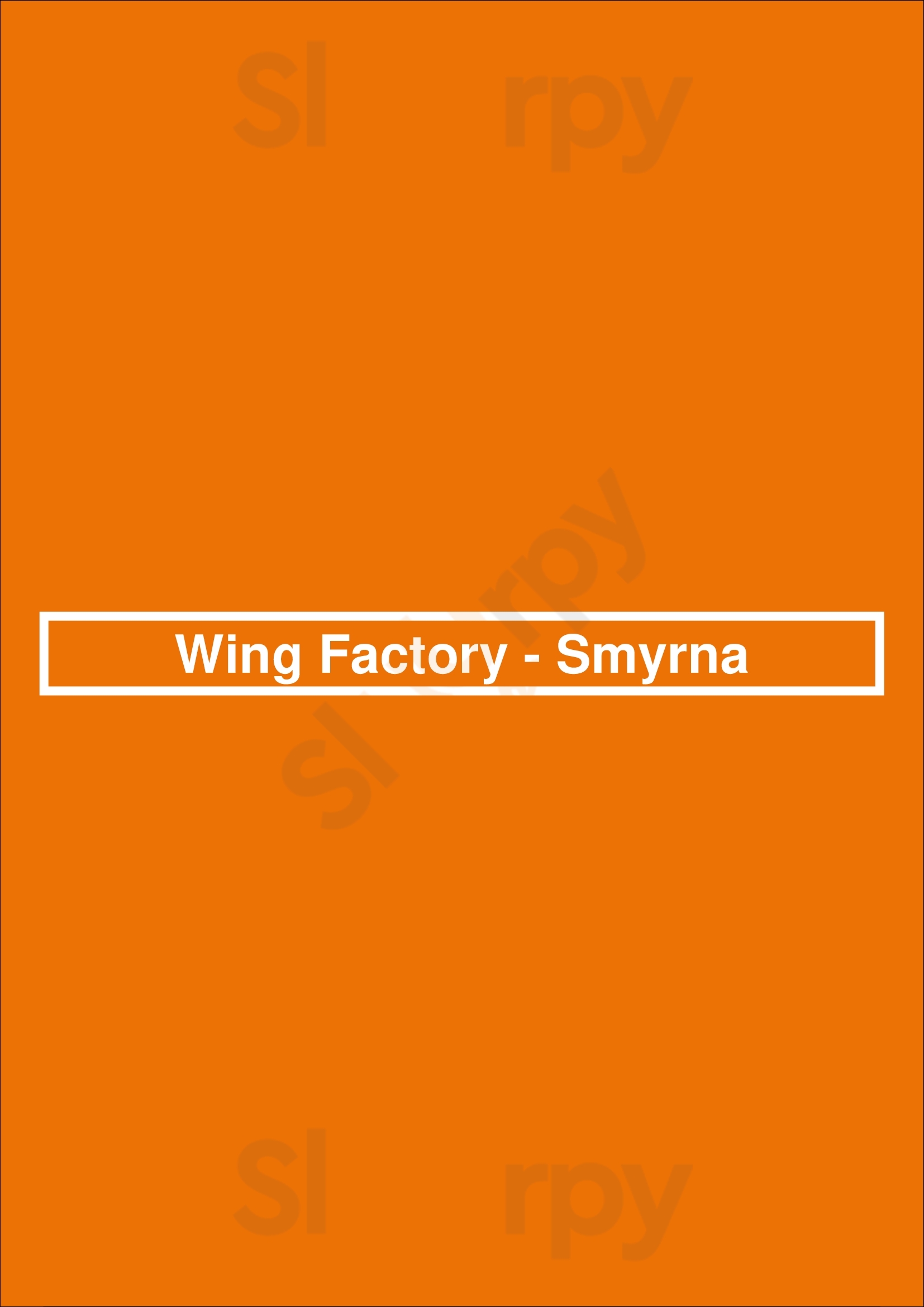 Wing Factory - Smyrna Atlanta Menu - 1