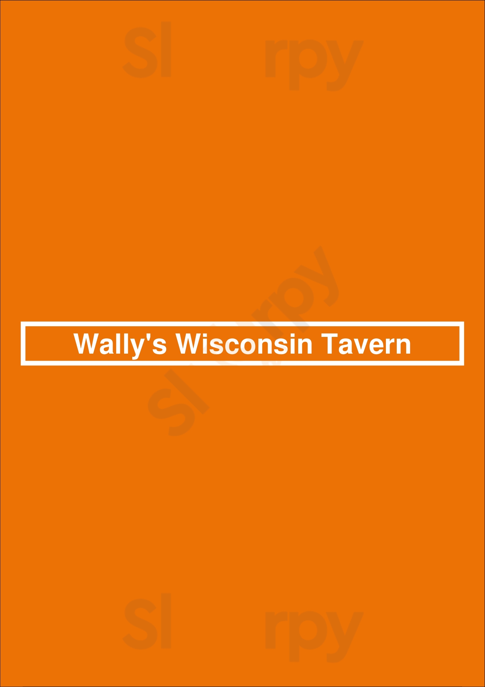 Wally's Wisconsin Tavern Denver Menu - 1