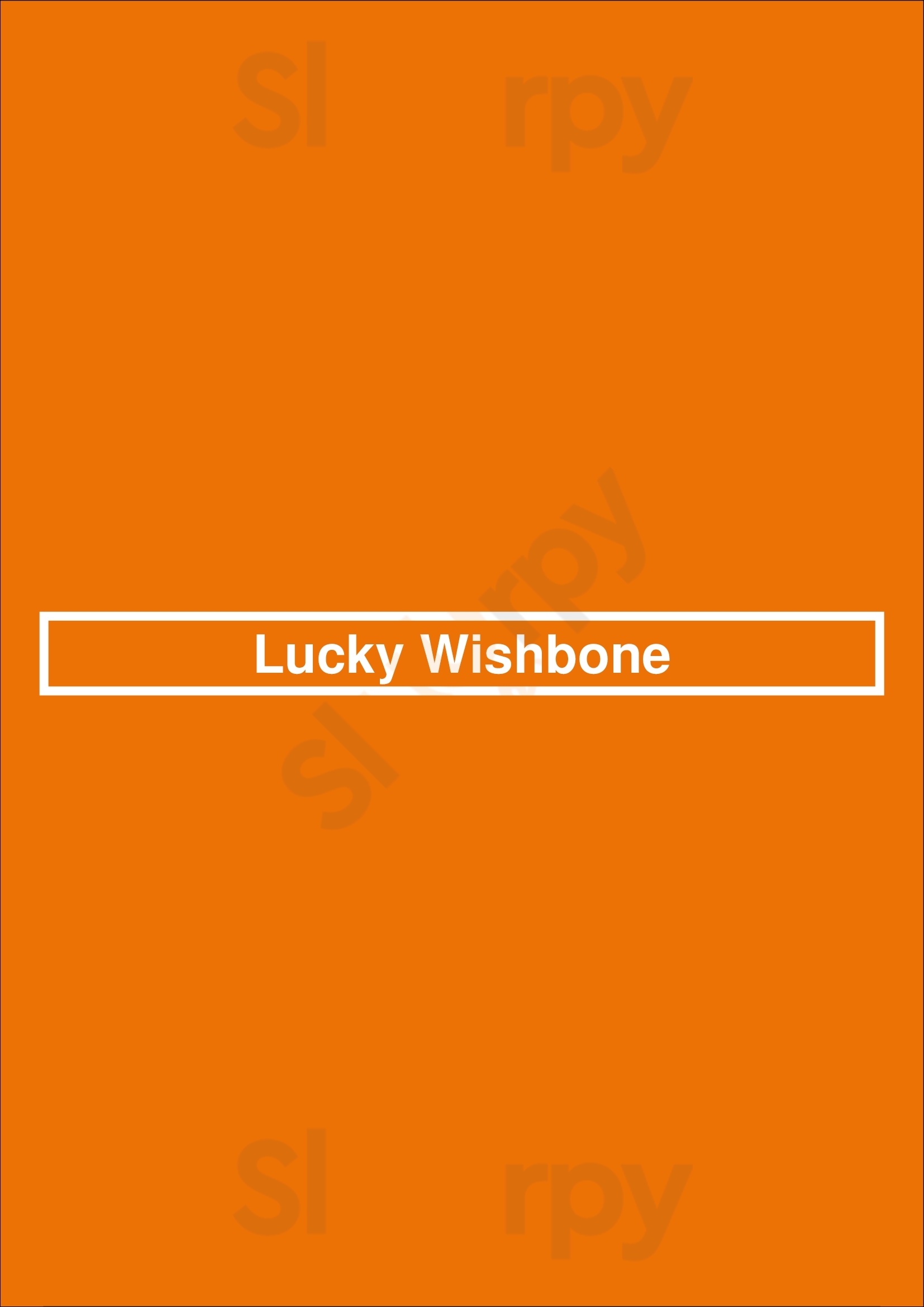 Lucky Wishbone Tucson Menu - 1