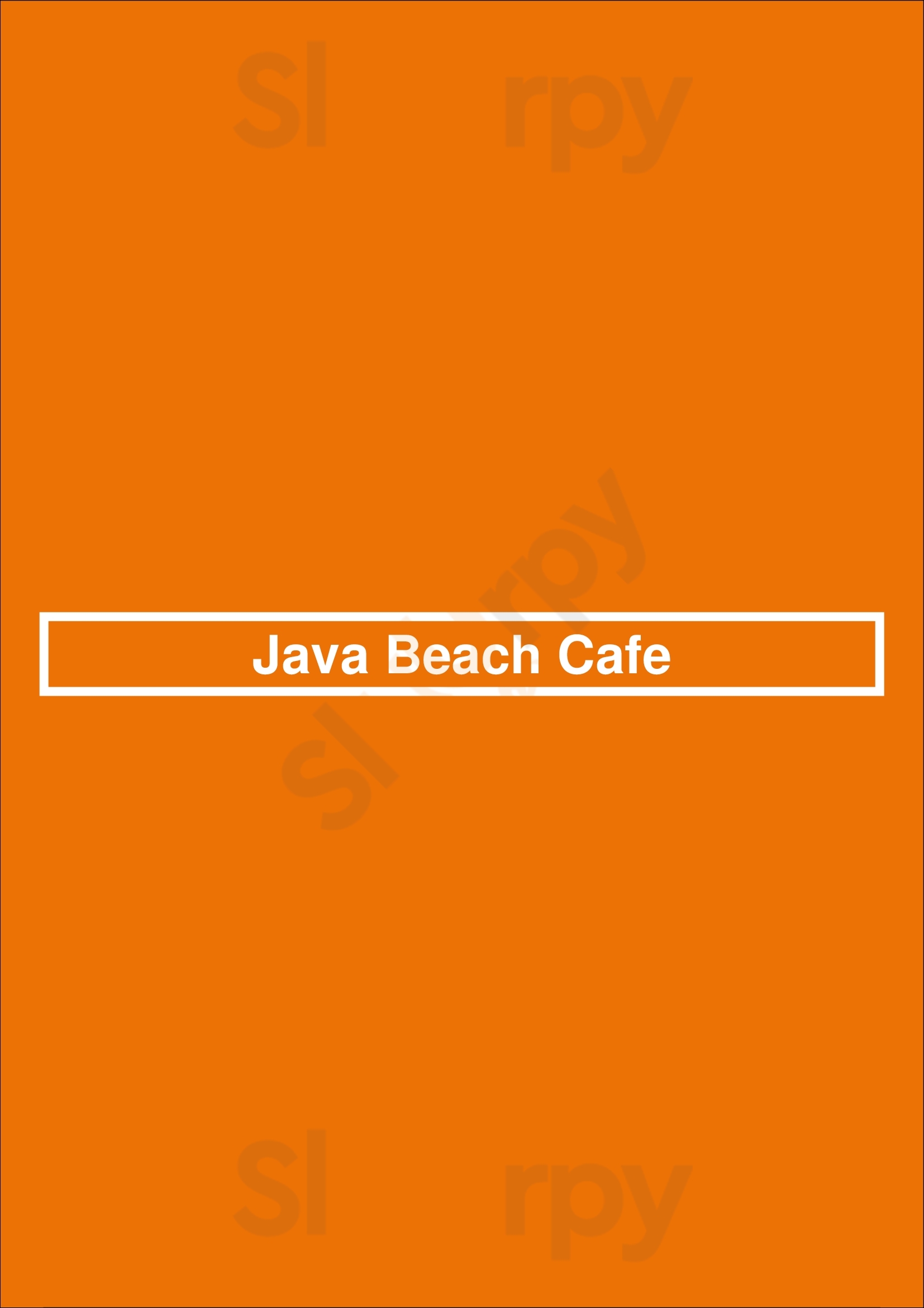 Java Beach Cafe San Francisco Menu - 1