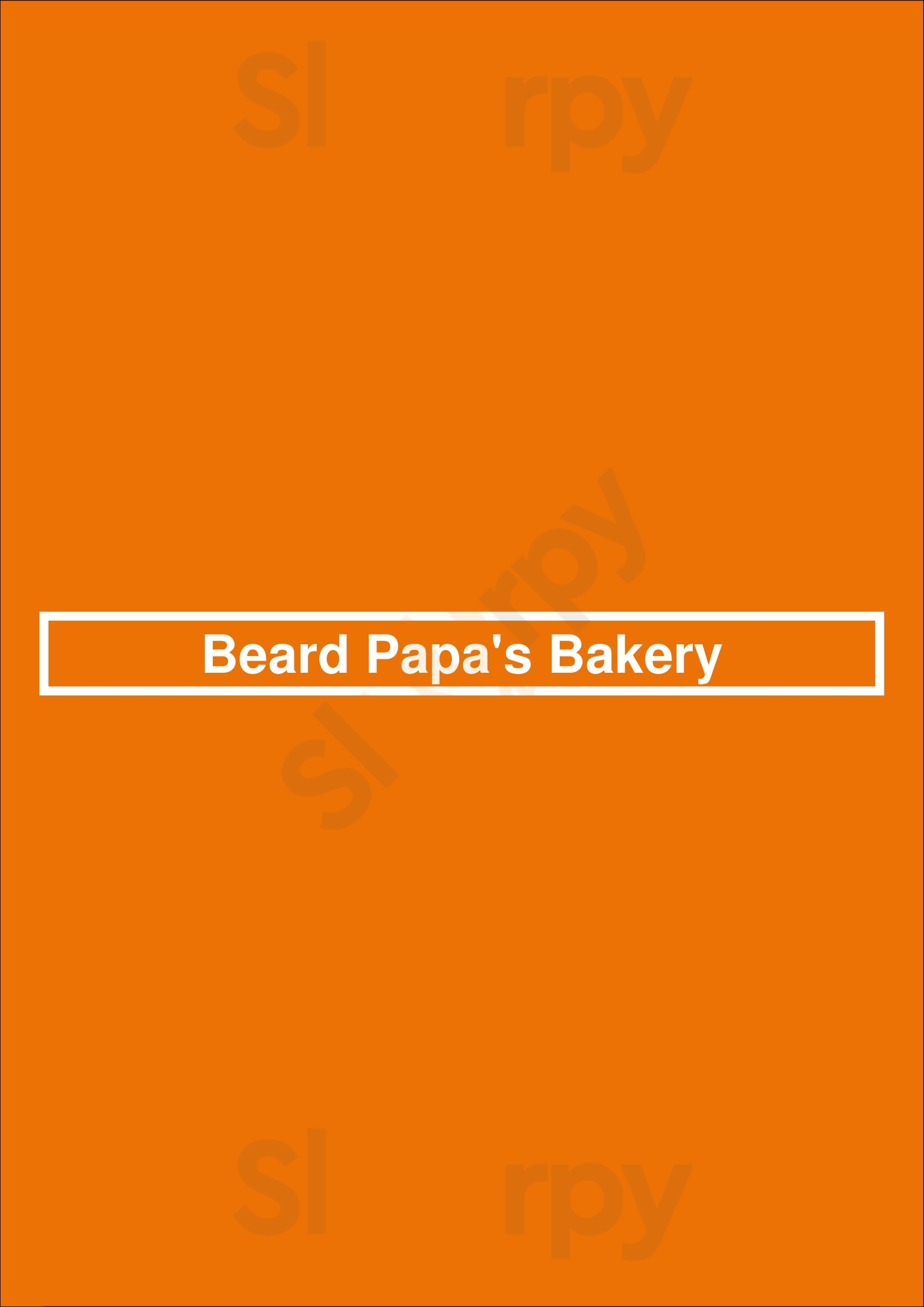 Beard Papa's Bakery San Francisco Menu - 1