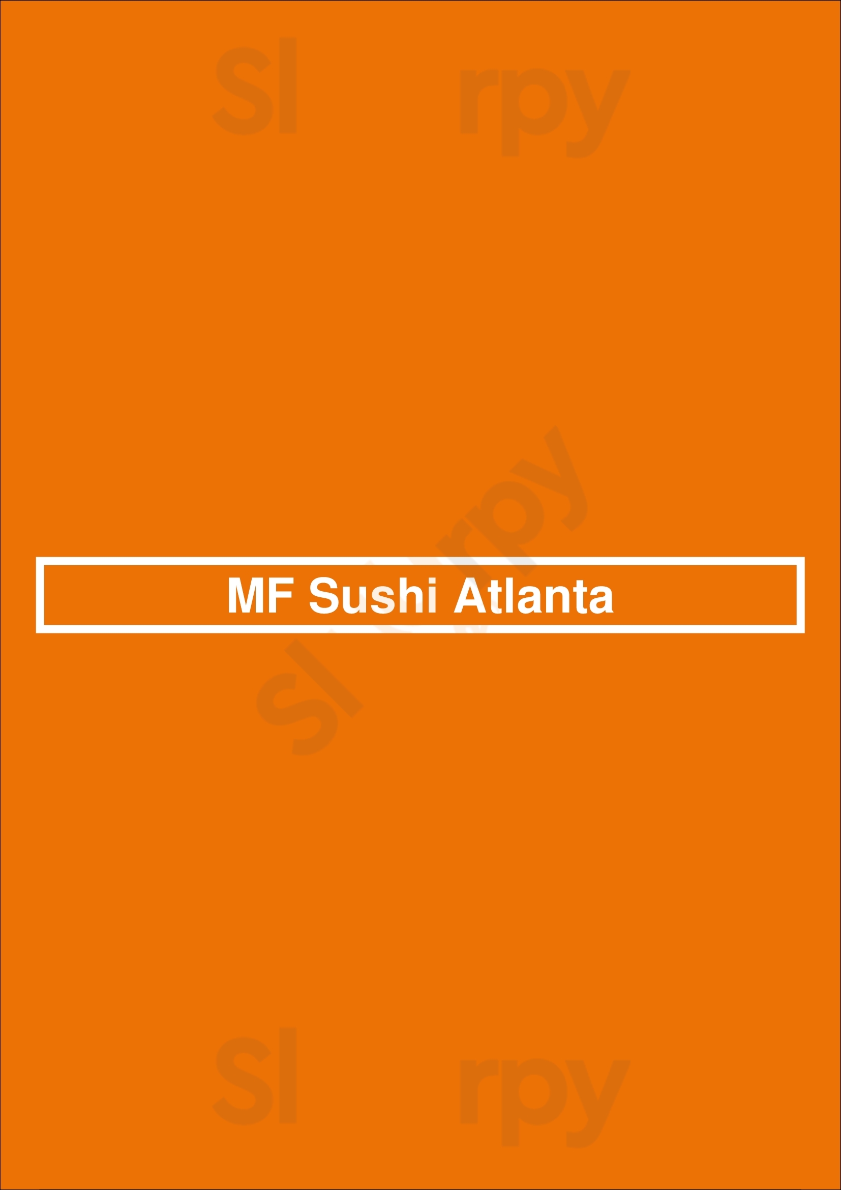 Mf Sushi Atlanta Atlanta Menu - 1