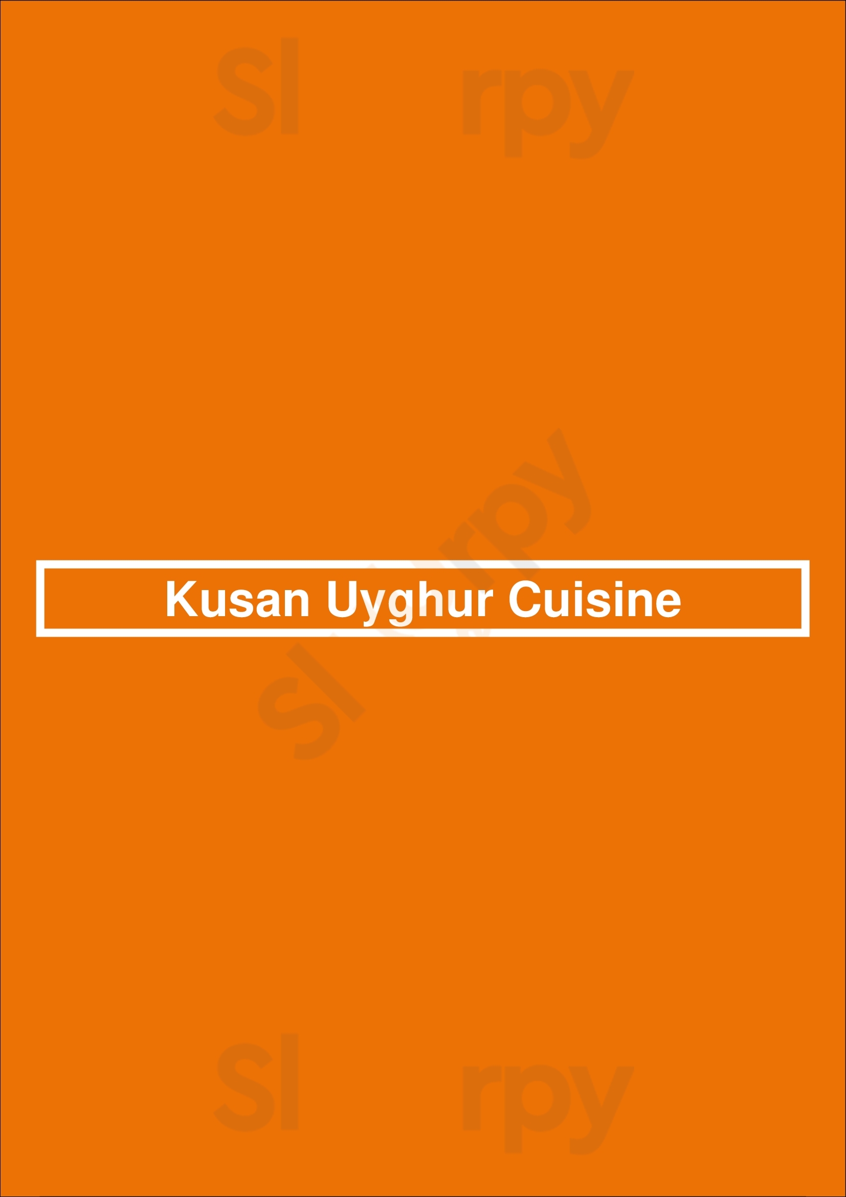 Kusan Uyghur Cuisine San Jose Menu - 1
