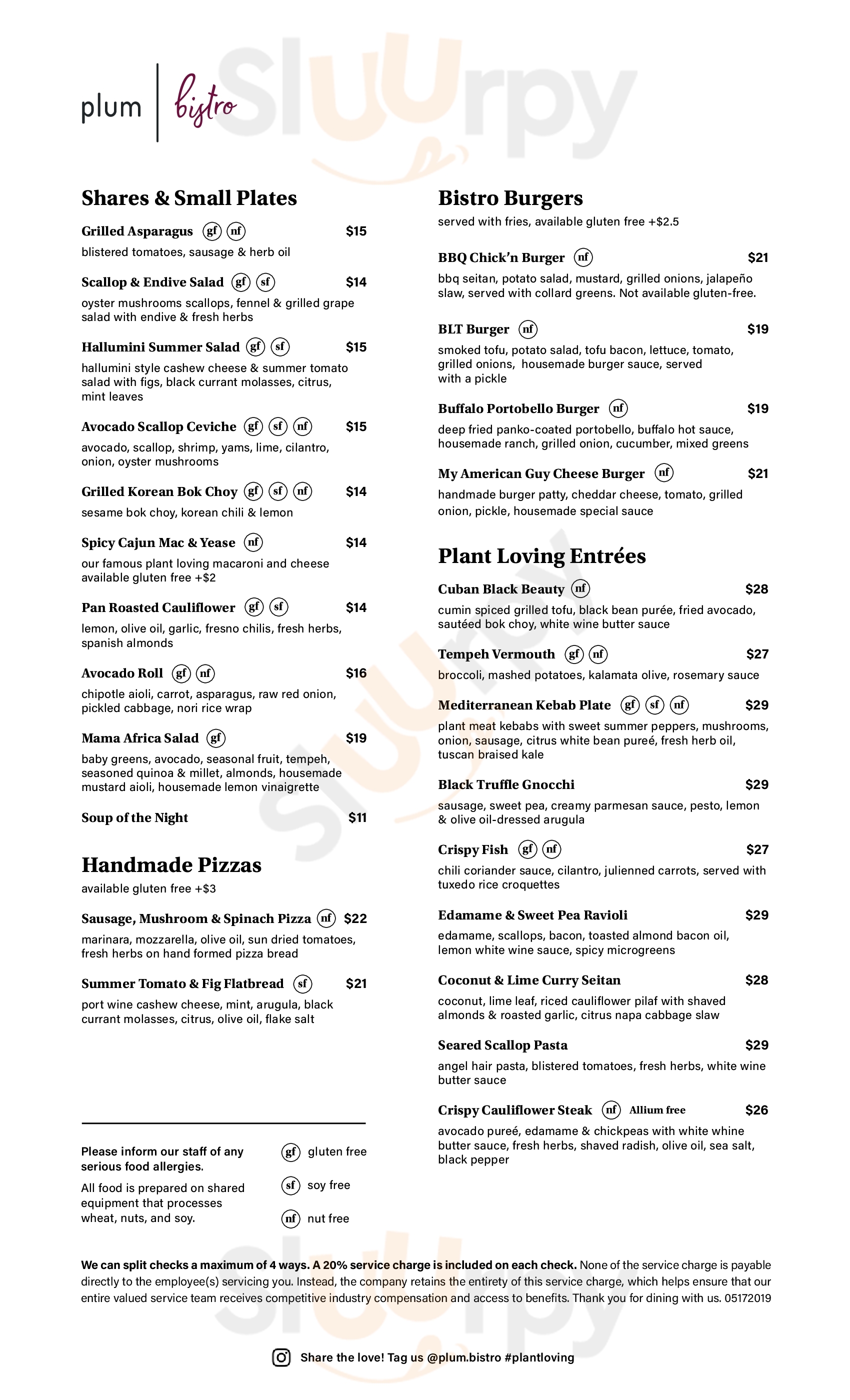 Plum Pantry Seattle Menu - 1