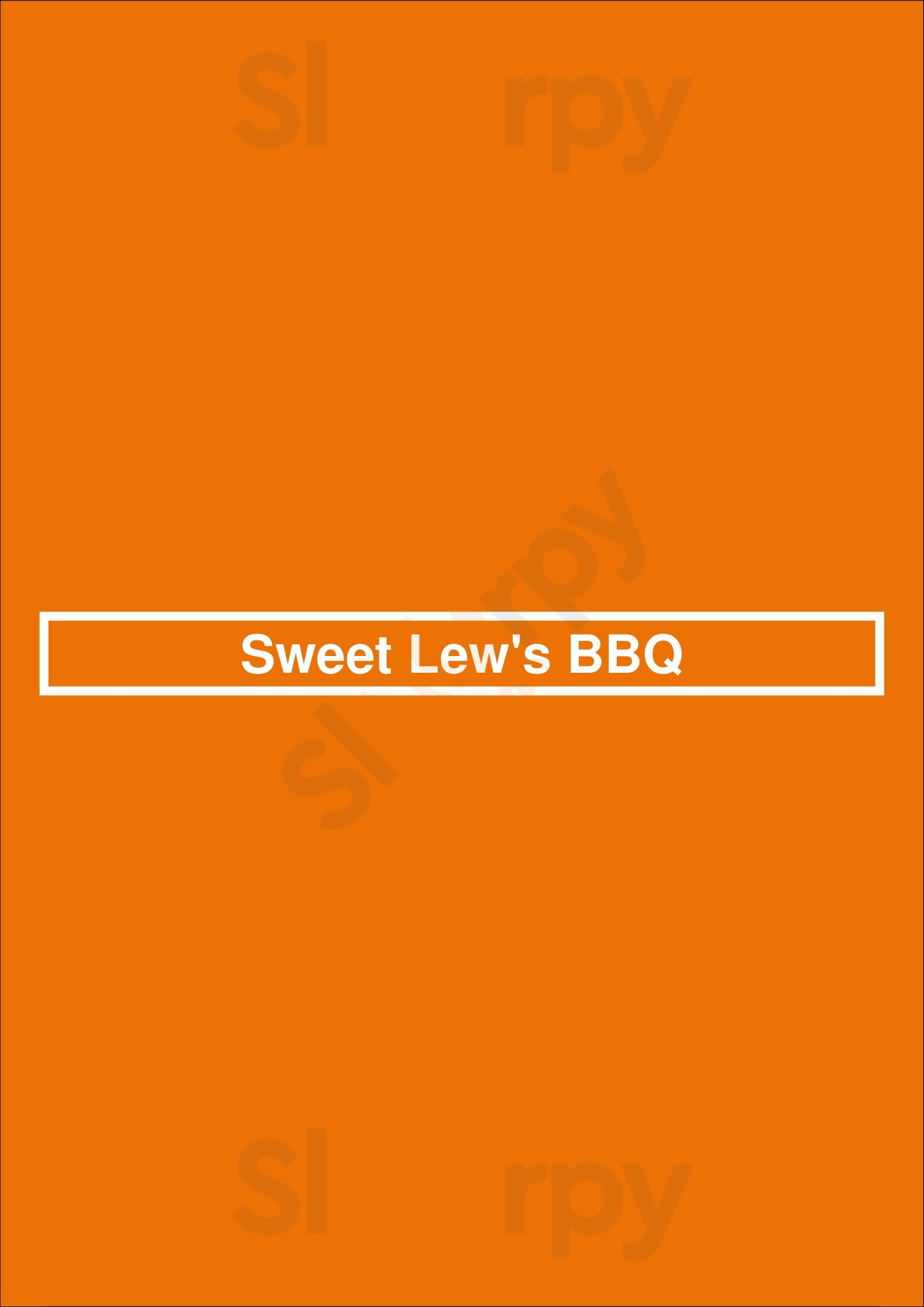 Sweet Lew's Bbq Charlotte Menu - 1