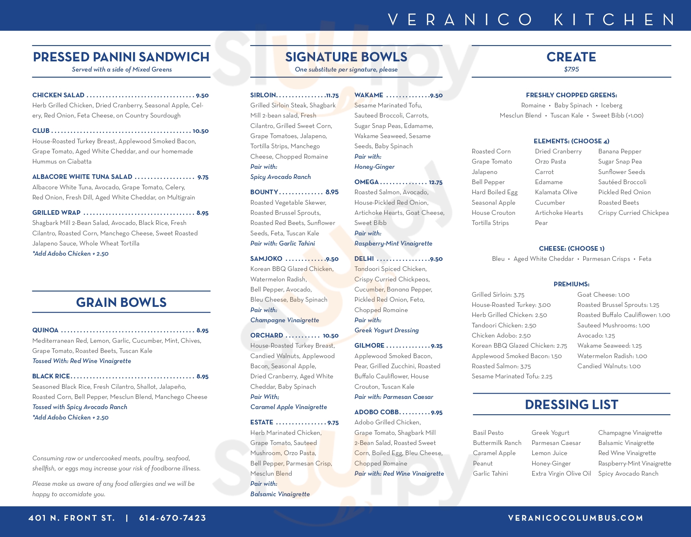 Veranico Kitchen Columbus Menu - 1