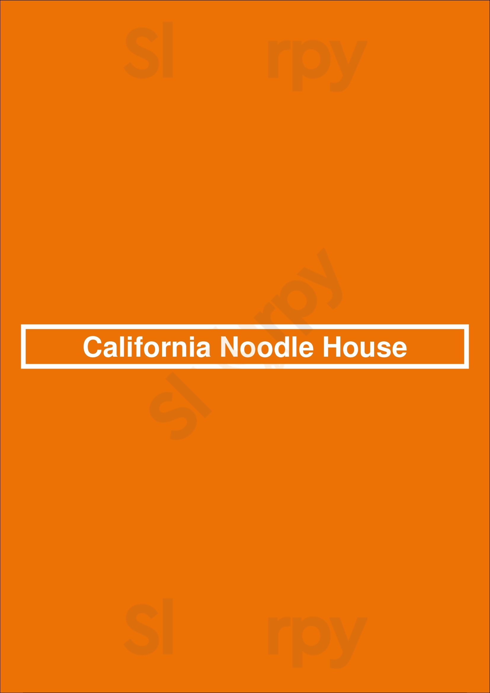 California Noodle House Las Vegas Menu - 1