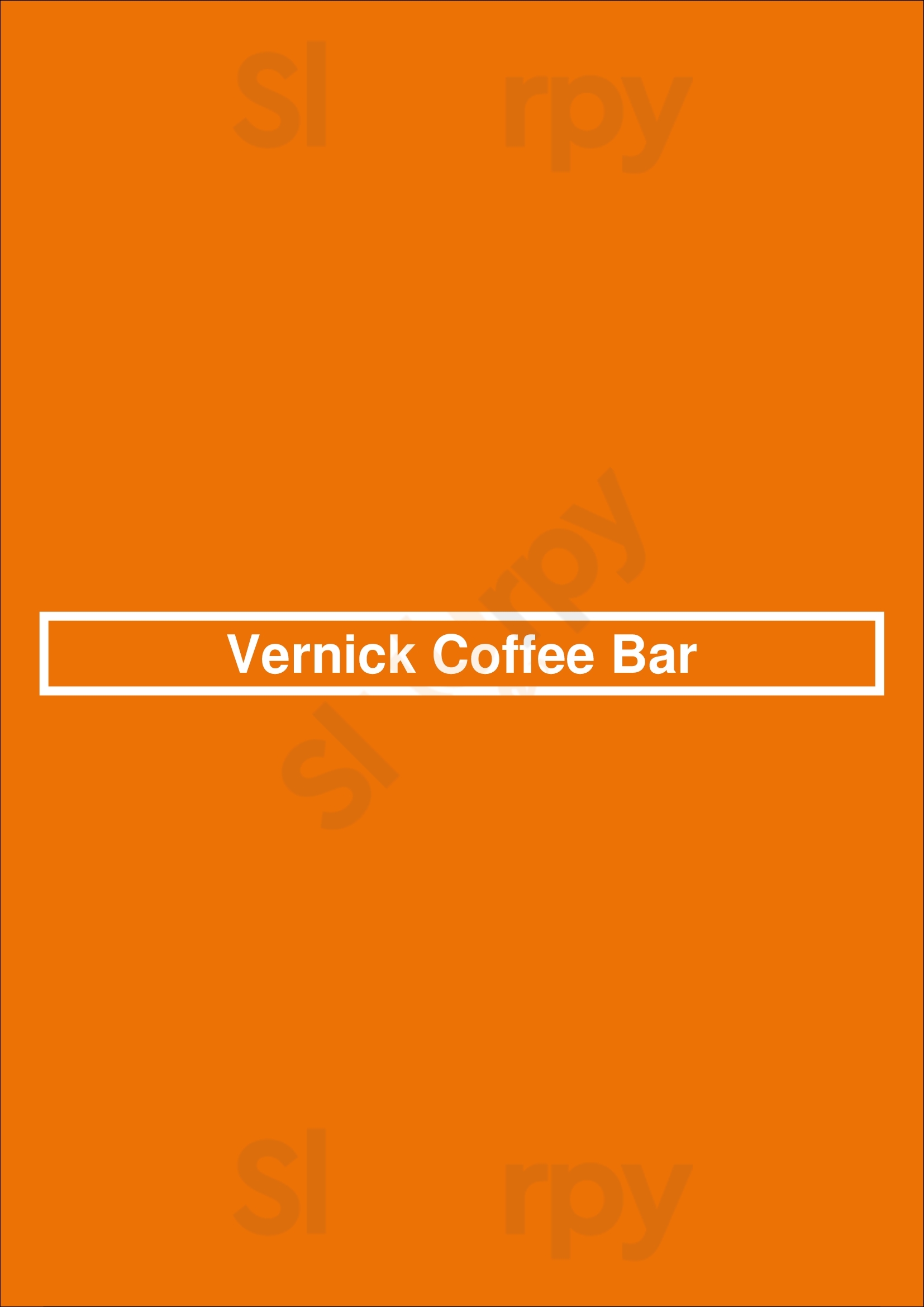 Main Menu - Vernick Coffee Bar