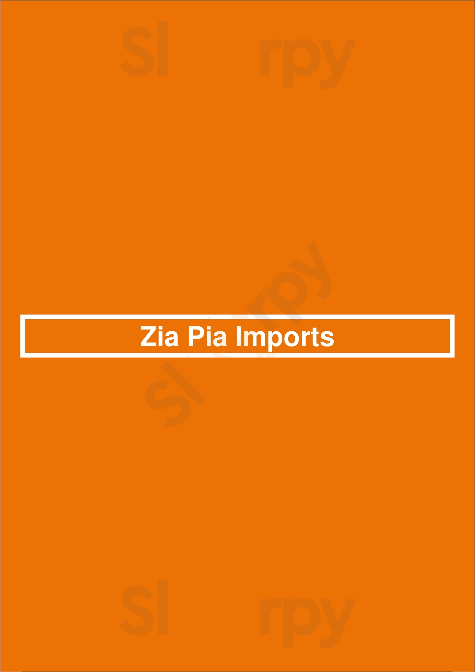Zia Pia Imports And Italian Kitchen Charlotte Menu - 1