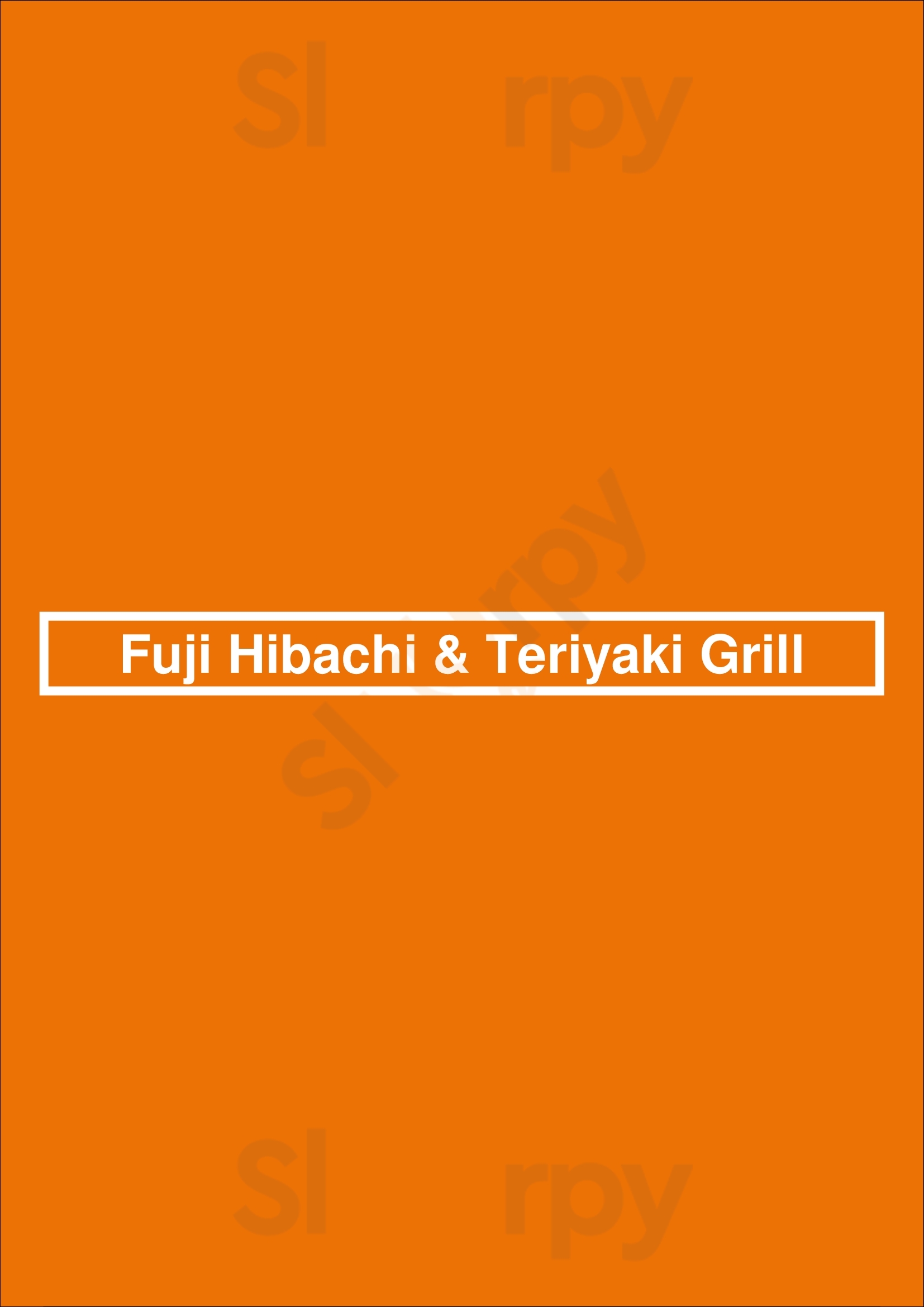 Main Menu - Fuji Hibachi & Teriyaki Grill