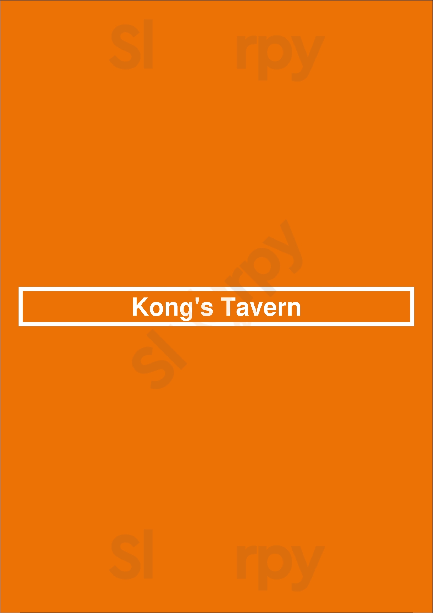 Kong's Tavern Oklahoma City Menu - 1