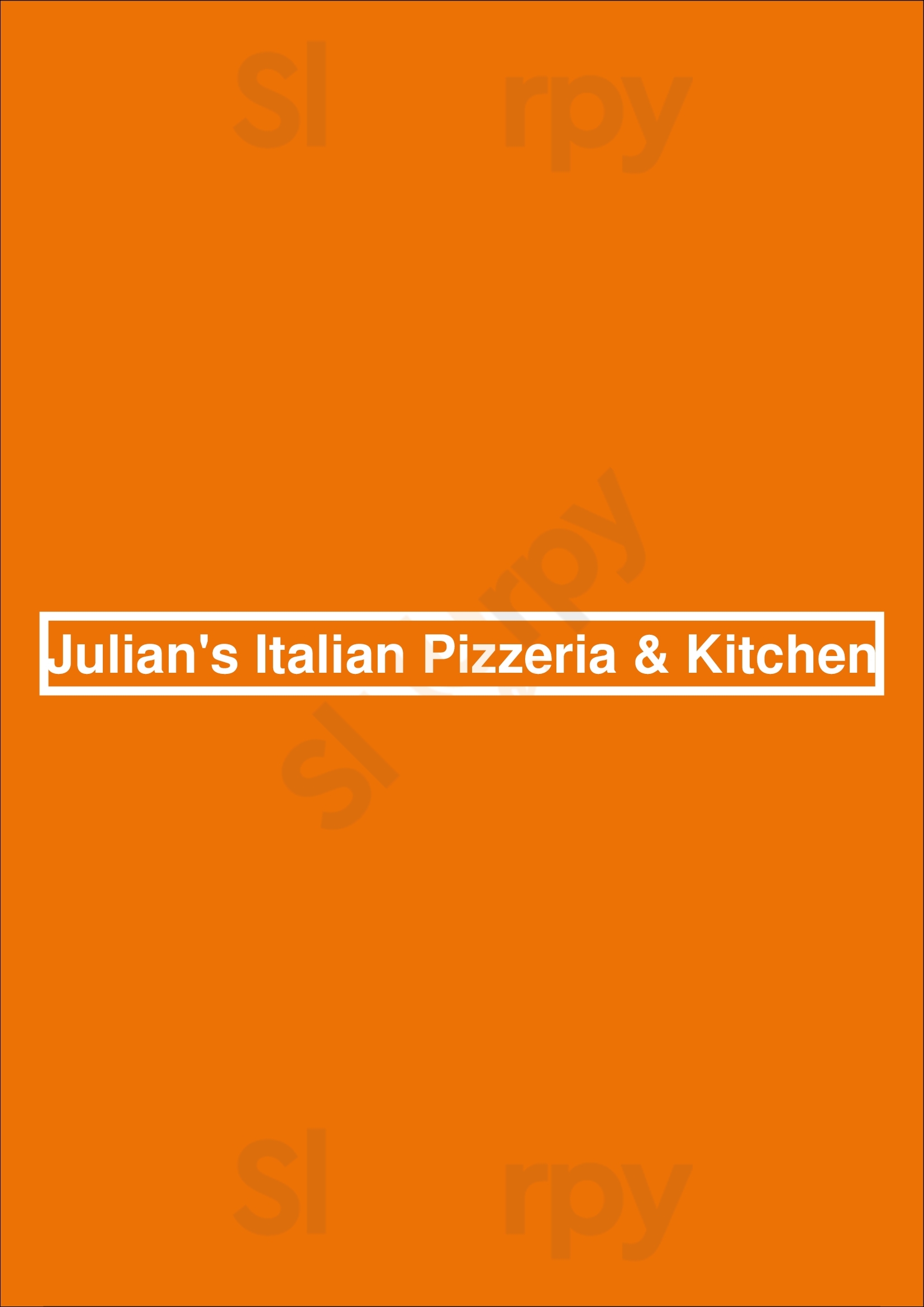 Julian's Italian Pizzeria & Kitchen San Antonio Menu - 1