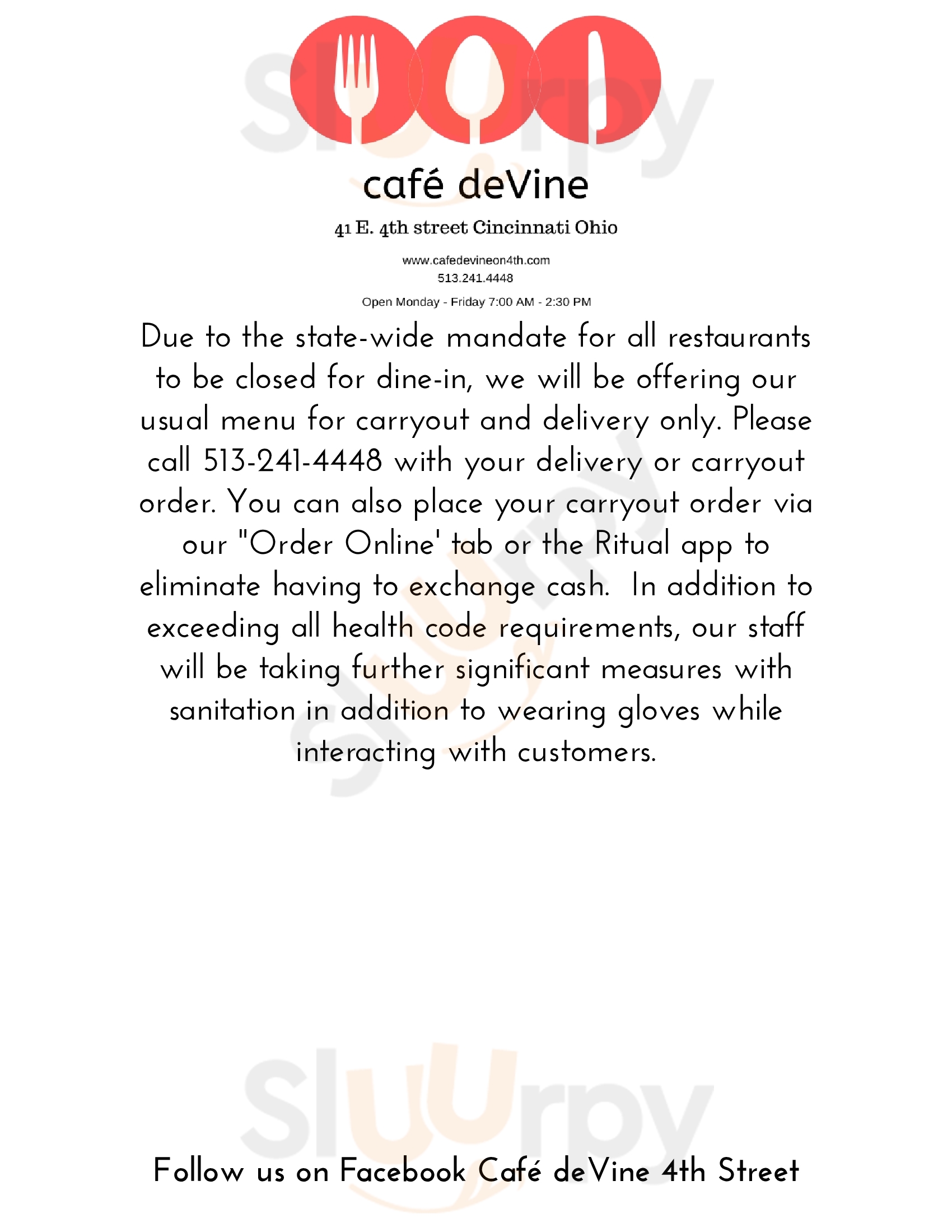 Cafe Devine Cincinnati Menu - 1