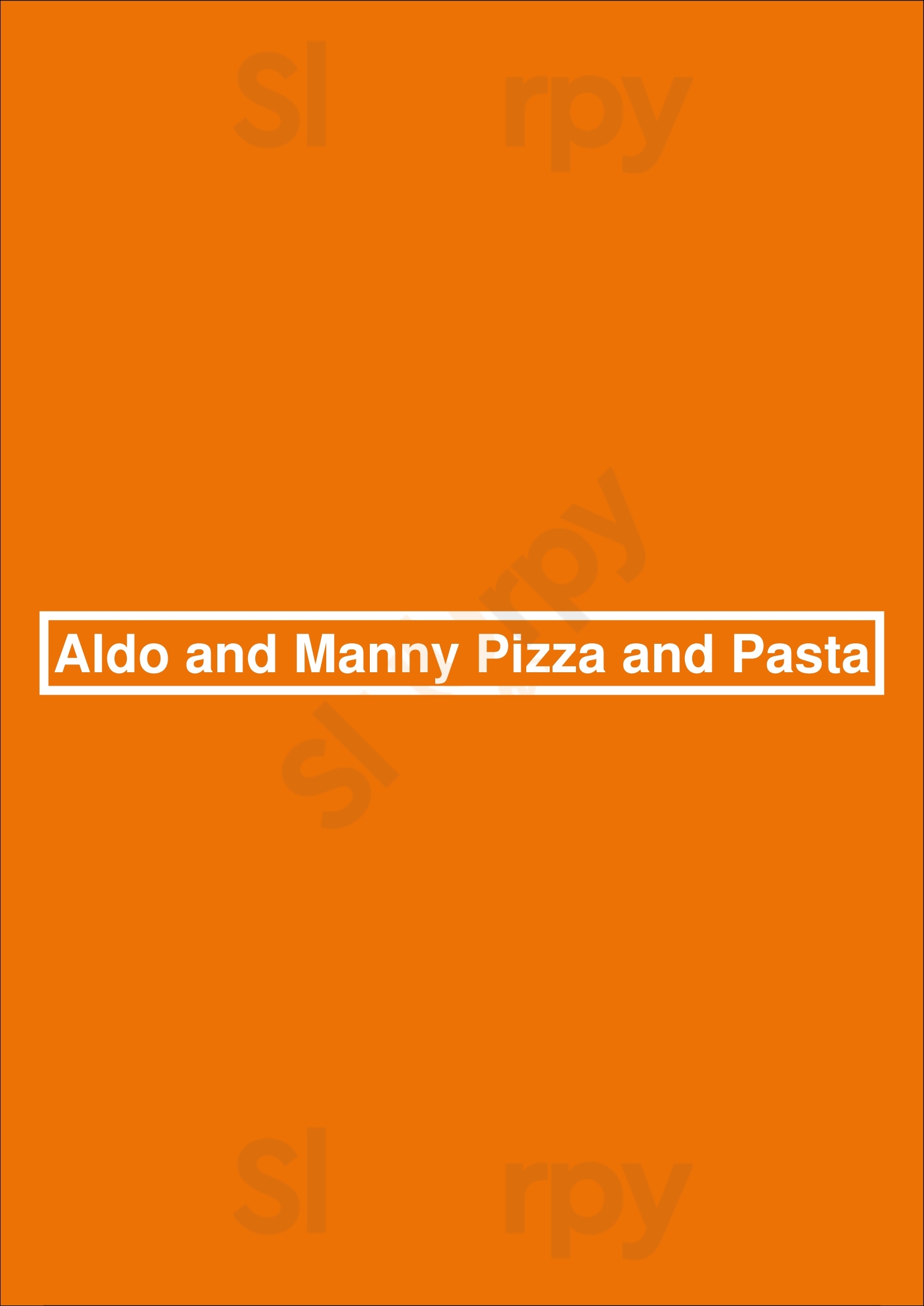 Aldo And Manny Pizza And Pasta Philadelphia Menu - 1