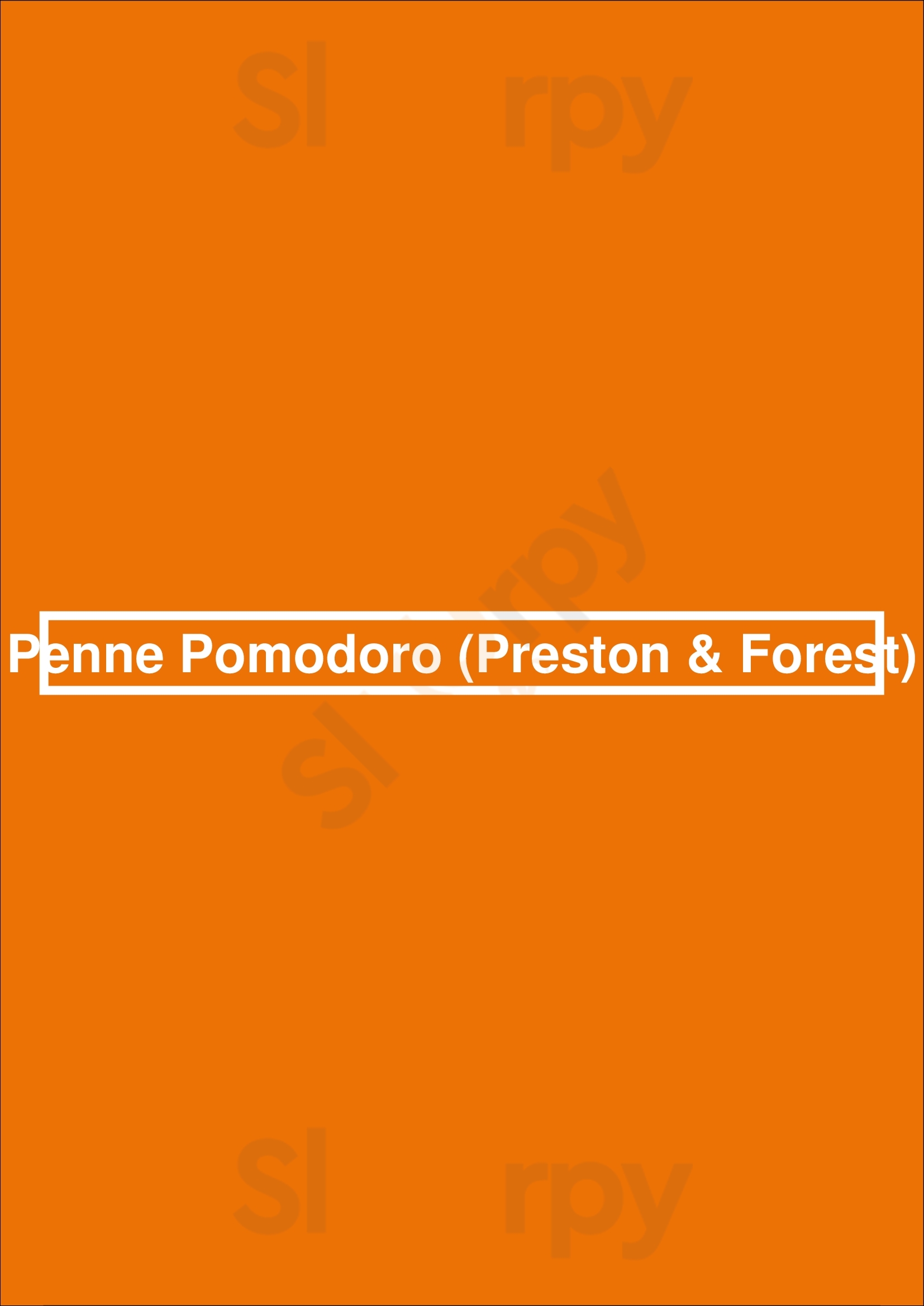 Penne Pomodoro (preston & Forest) Dallas Menu - 1