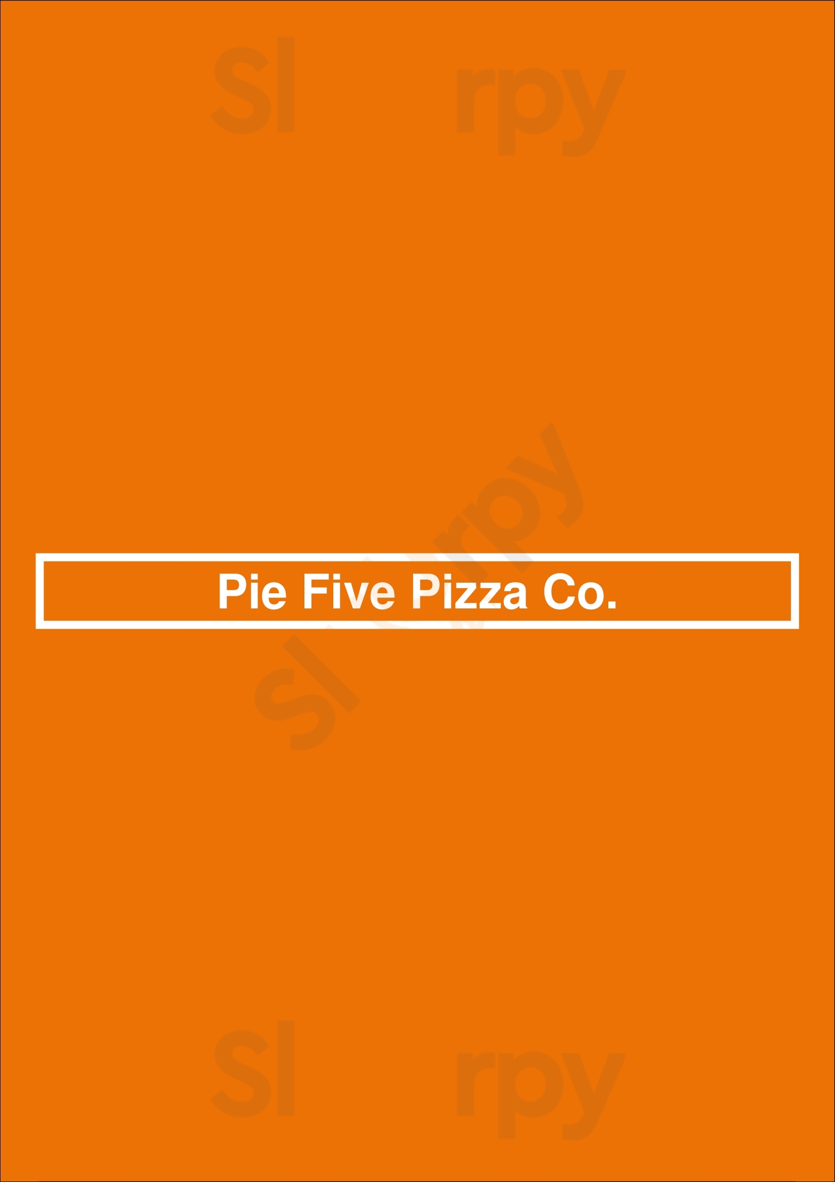 Pie Five Pizza Co. Dallas Menu - 1